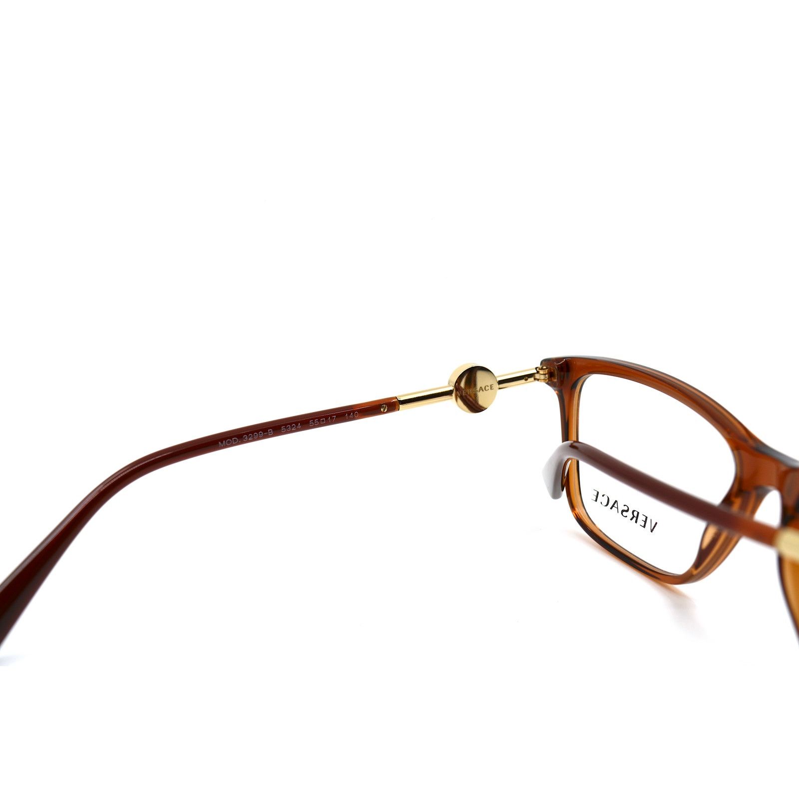 Versace NEW VERSACE VE3299B 5324 TRANSPARENT BROWN EYEGLASSES FRAME Size ONE SIZE - 10 Thumbnail