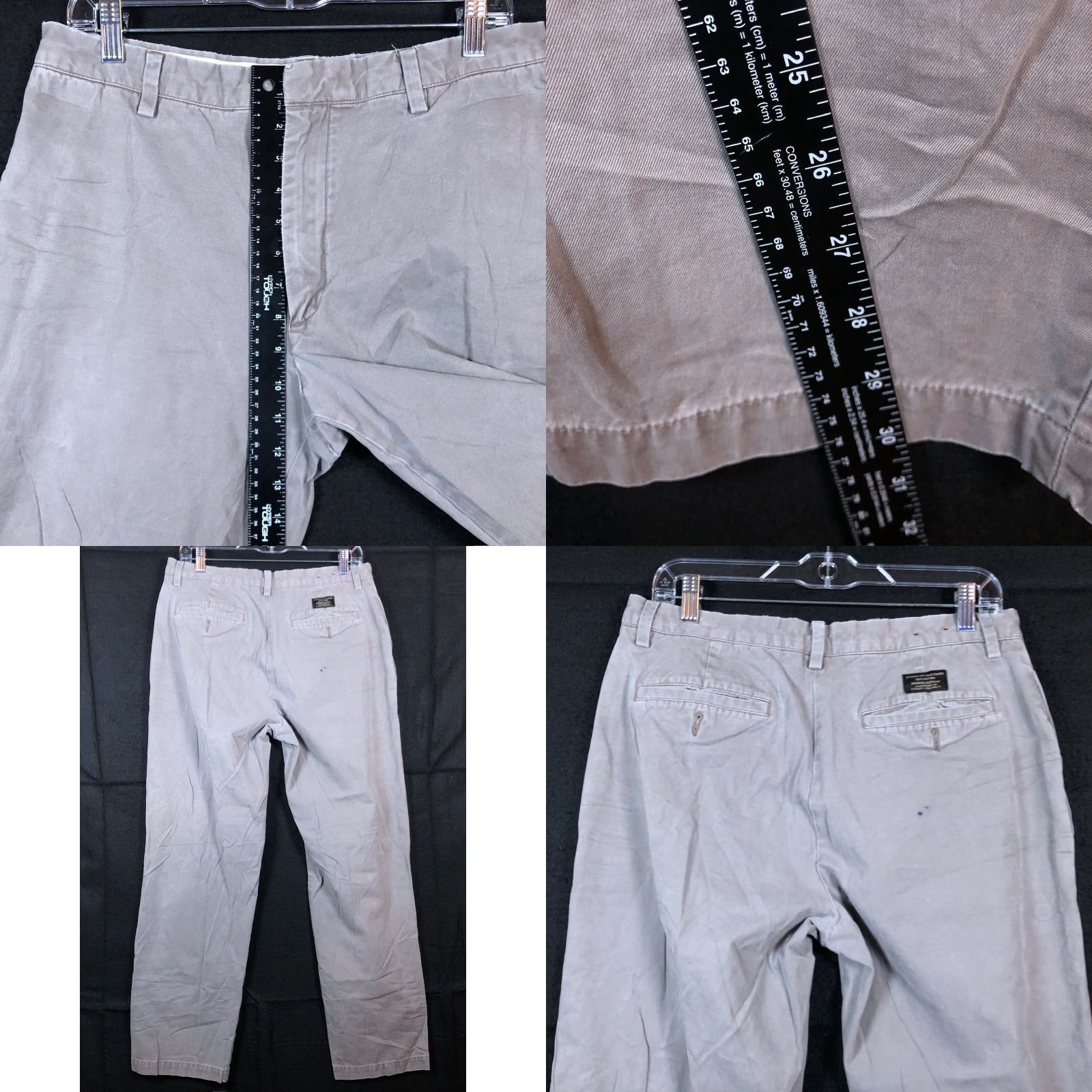Banana Republic Banana Republic Mens Pants Gray Gavin Chino Straight 100% Cotton 33x32 Size US 33 - 8 Thumbnail