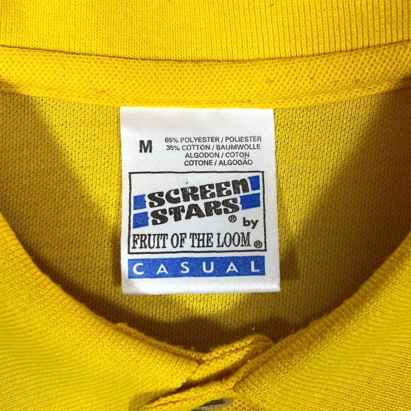 Vintage Vintage Screen Stars ISLE OF MAN TT (2000) Superbike Motorsports Polo Shirt M L Yellow Embroidered Patch Mens Shirt Size US M / EU 48-50 / 2 - 4 Thumbnail