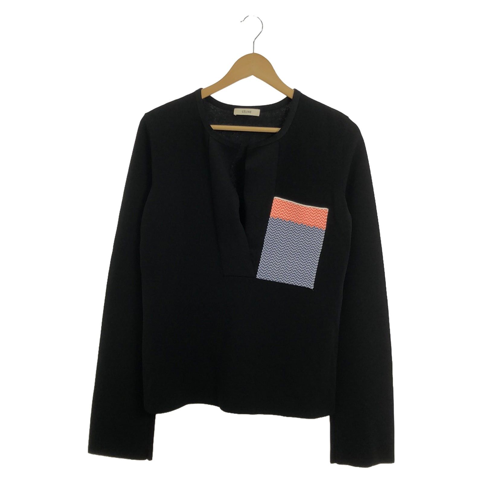 Celine Celine Knitted Sweater Knit Silk Rayon Black Size ONE SIZE - 1 Thumbnail