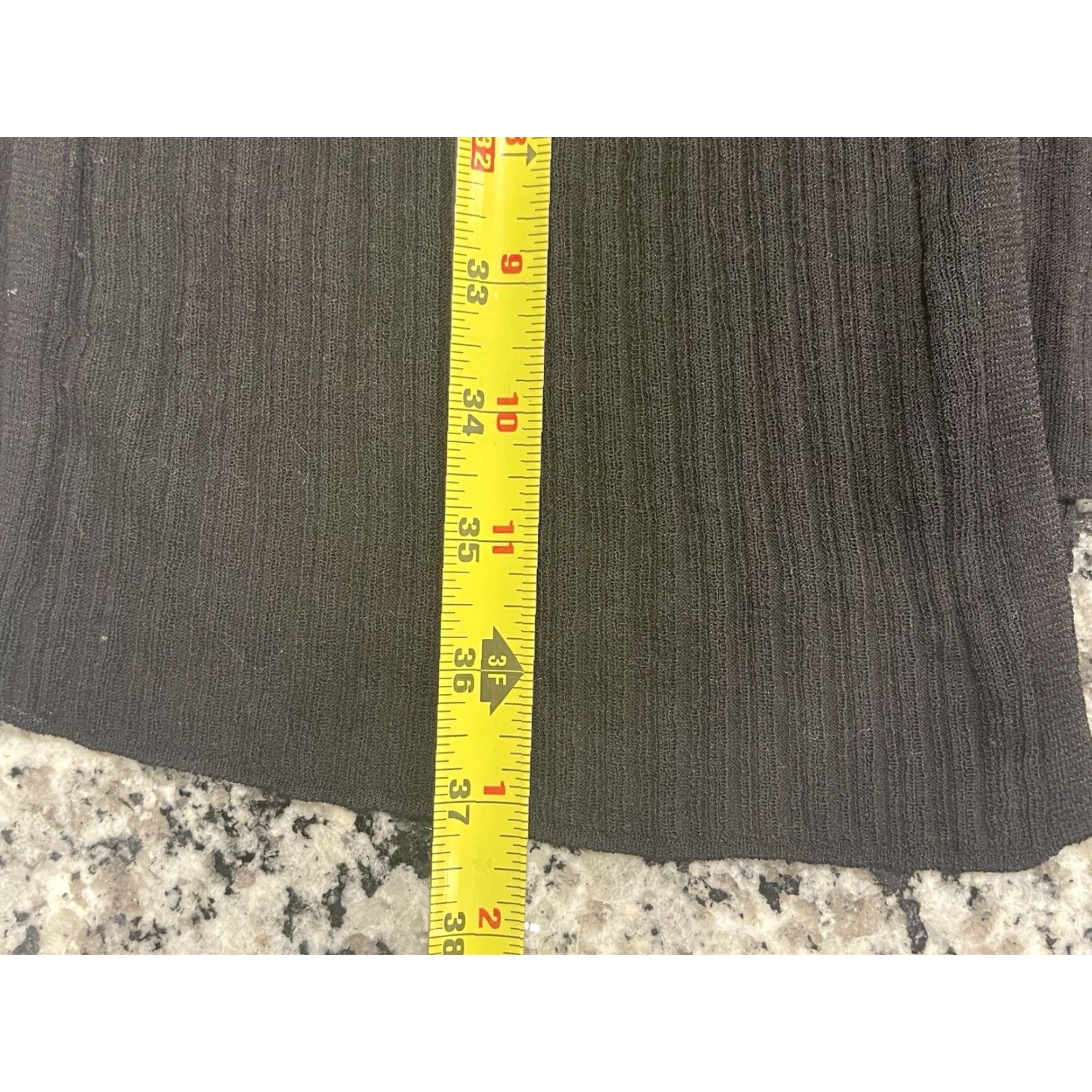 Vintage MM Lafleur Graham Kimono Duster Cardigan Sz M Black Ribbed-Knit Side Slit Shawl Women Size M / US 6-8 / IT 42-44 - 4 Thumbnail