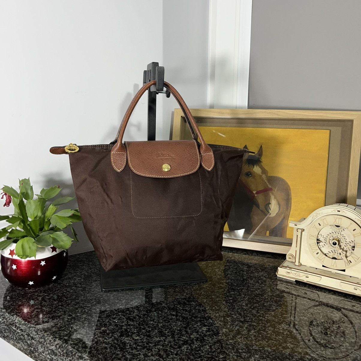 Longchamp Paris Le Pliage Depose Shoulder Hand Bag Vintage in Brown, Women's