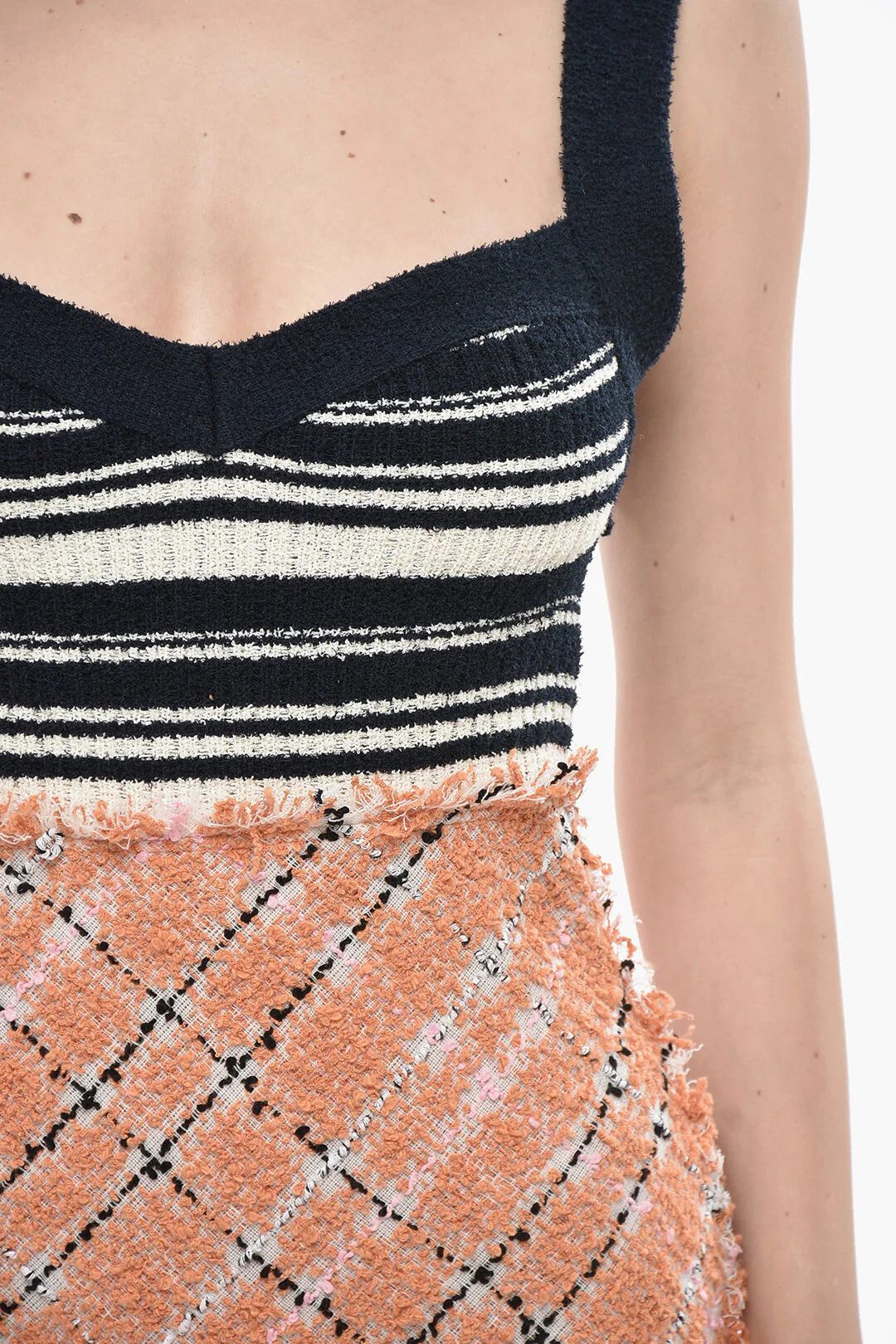Marni og1mm0326 Midi Tweed Sheath Dress in Multicolor Size XS / US 0-2 / IT 36-38 - 3 Thumbnail