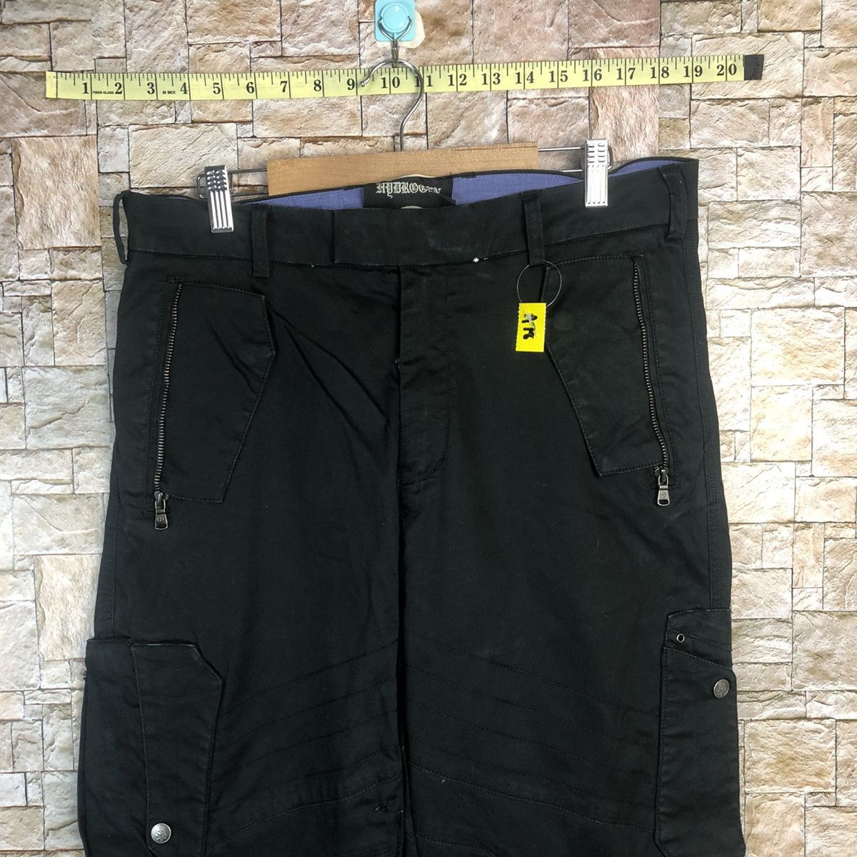 HYDROGEN DL Hydrogen H2J Black Cargo Multipocket Pants #A78 Size US 34 / EU 50 - 5 Thumbnail