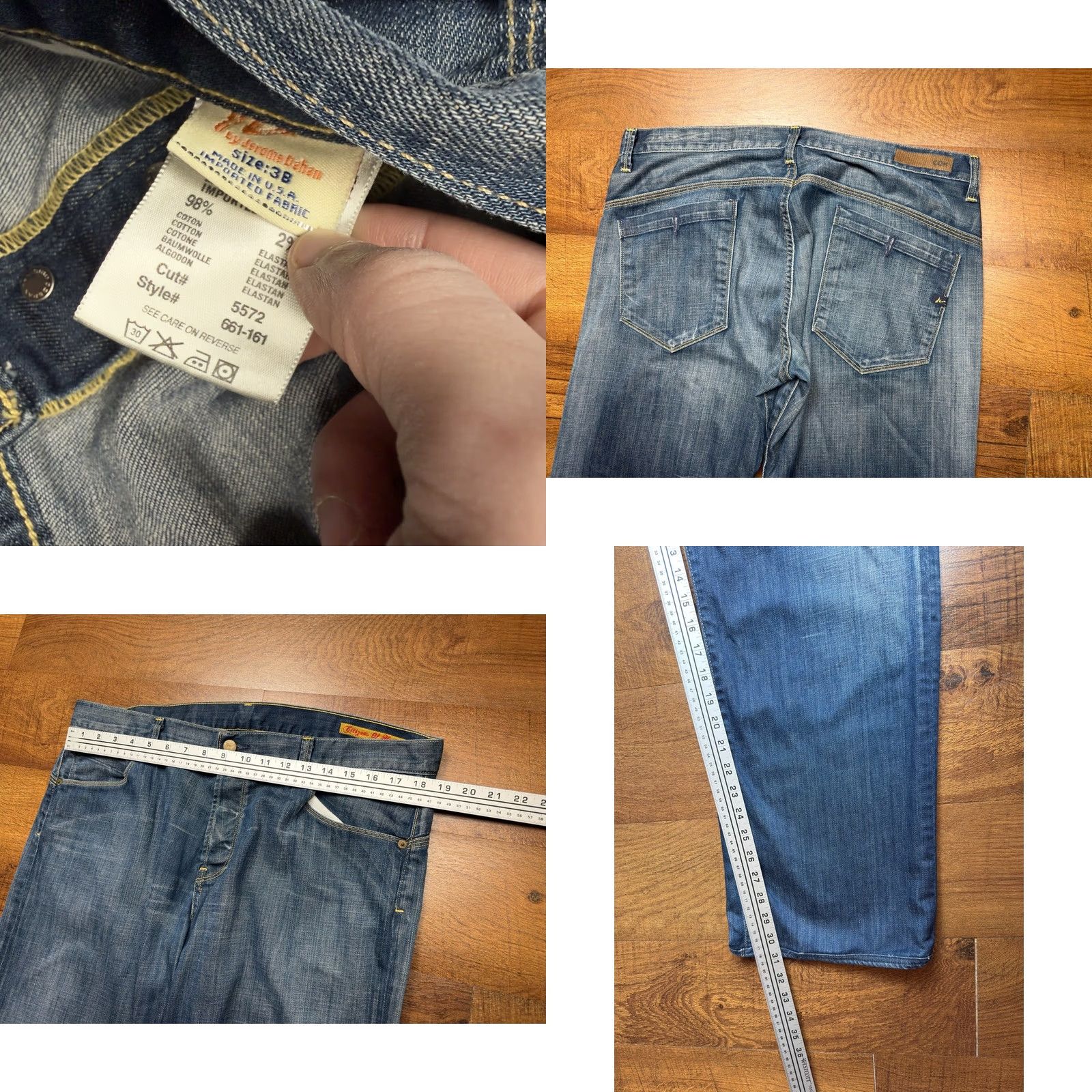 Citizens Of Humanity Citizens of Humanity Evans Jeans Men 38X31 Blue Denim Relaxed Button Fly 5-Pocket Regular In USA Vintage No USA City Classic Size US 38 / EU 54 - 8 Thumbnail