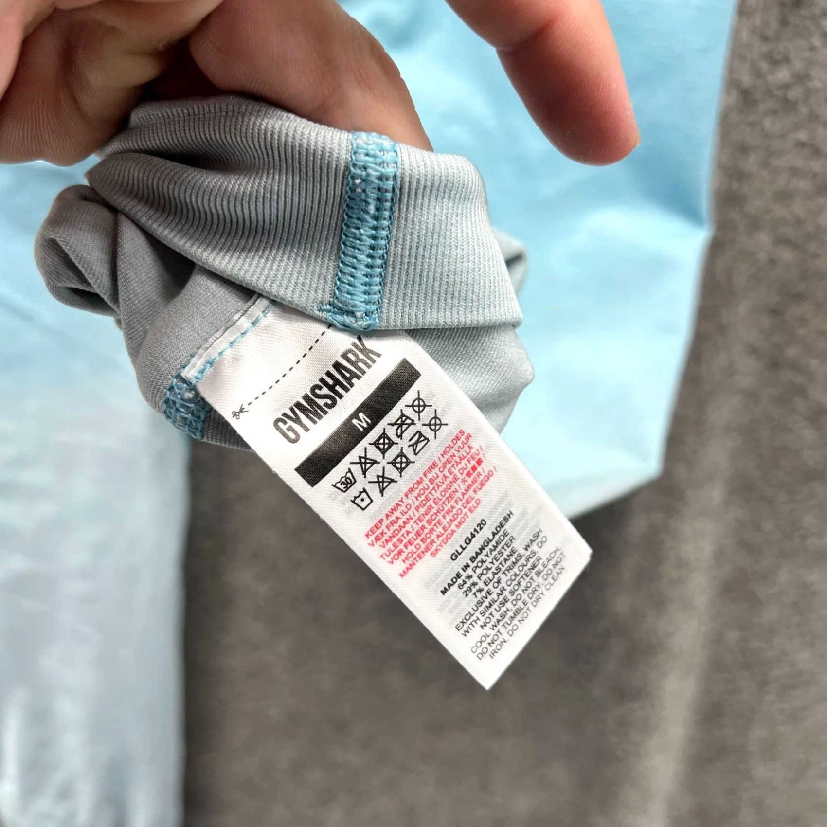 Gymshark Gymshark Pants Womens Medium Blue Leggings Athletic Two Tone High Rise Skinny Inseam 22 in Yoga Gym & Training Womens Size 32" / US 10 / IT 46 - 3 Thumbnail