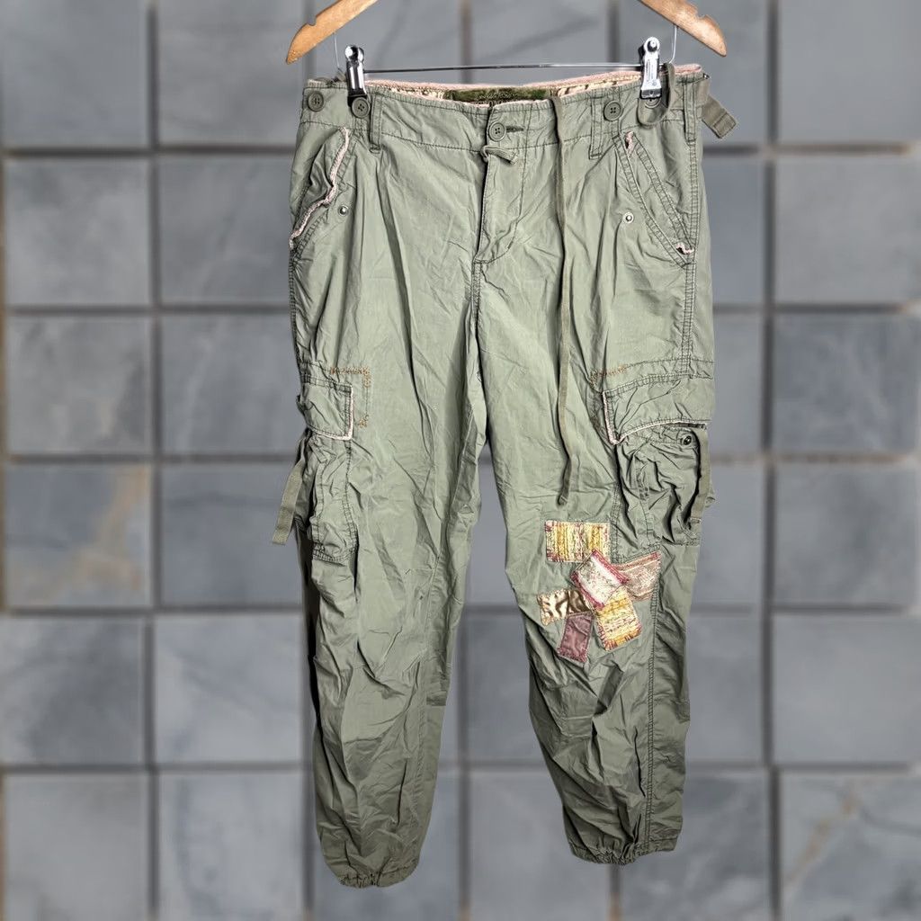 Abercrombie & Fitch Abercrombie & Fitch Cargo Pants Womens 8 Green Patchwork Y2K Hem Utility Size 30" / US 8 / IT 44 - 1 Thumbnail
