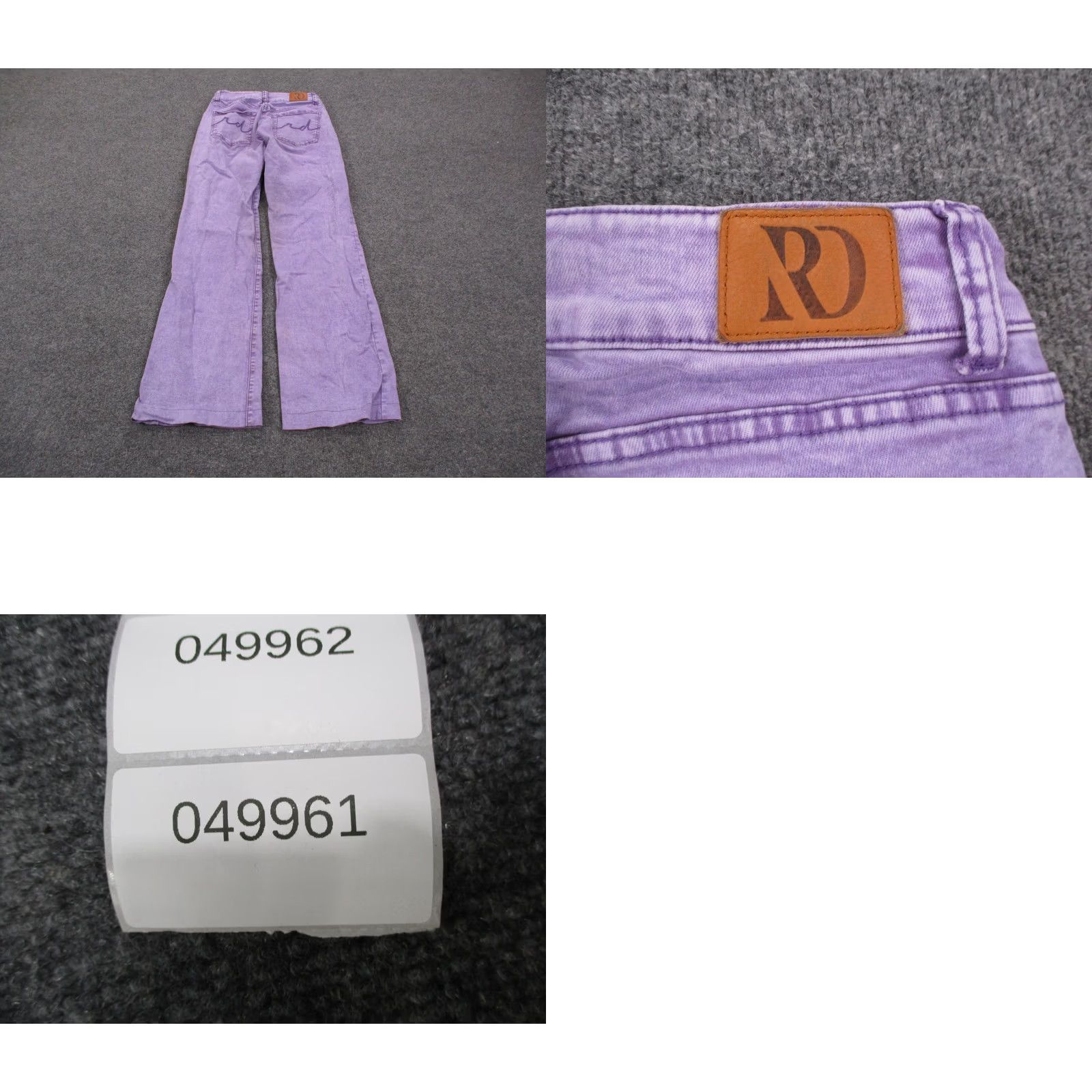 Vintage Ranch Dress'n Jeans Womens S Denim Work Flare Wide Leg Bootcut 5-Pocket Denim Cotton Modal Spandex Purple Vintage No Size 42" / US 20 - 8 Thumbnail