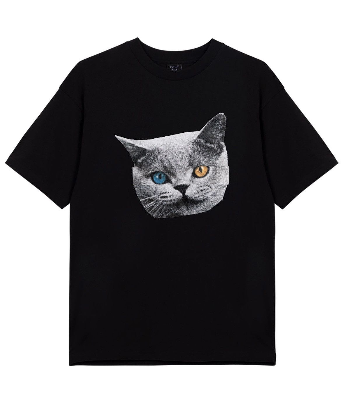 image of Golf Wang Shark Cat Tee Black , Men's (Size 2XL)