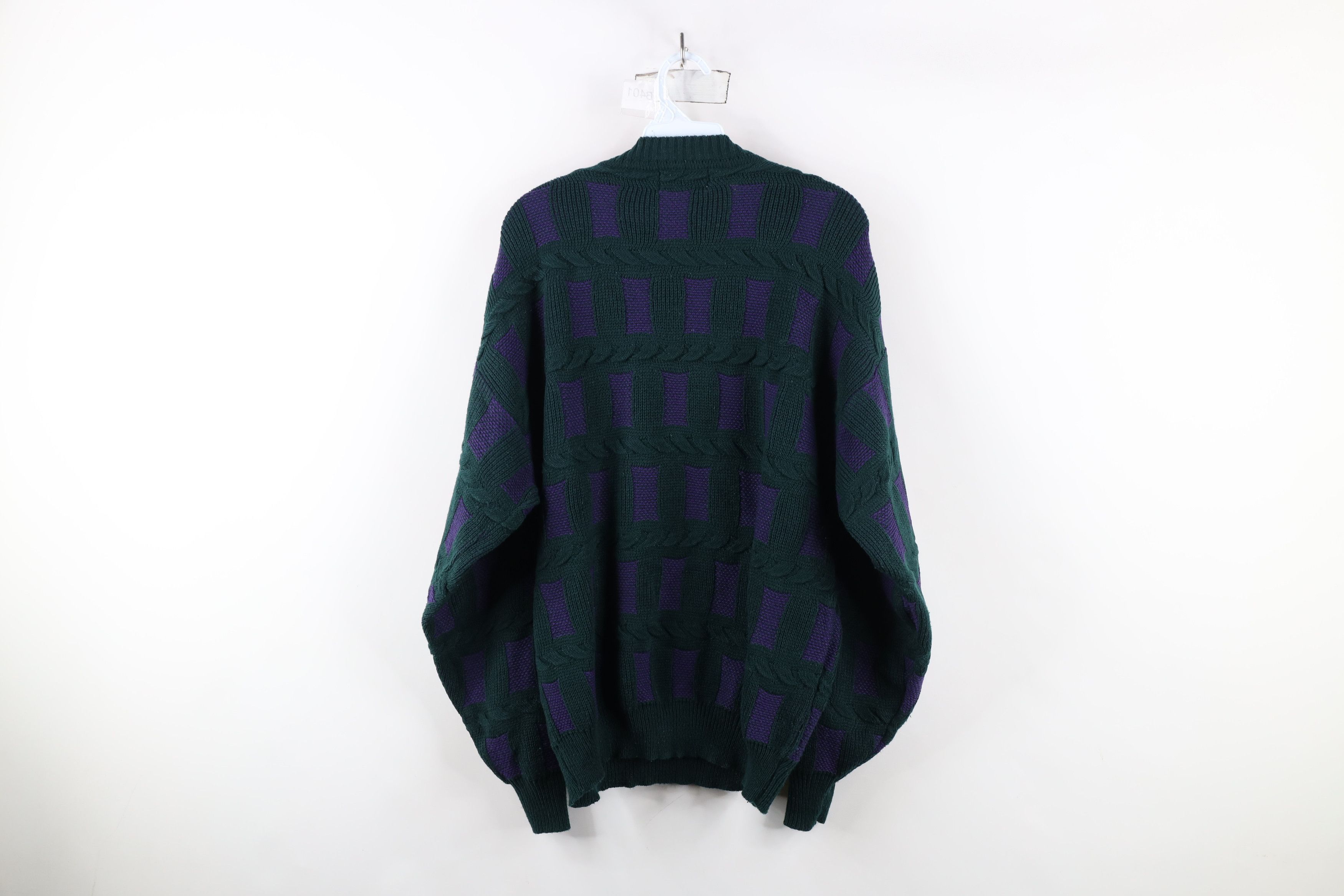 Vintage Vintage 90s Streetwear Chunky Cable Knit Crewneck Sweater Size XL / US 12-14 / IT 48-50 - 9 Thumbnail