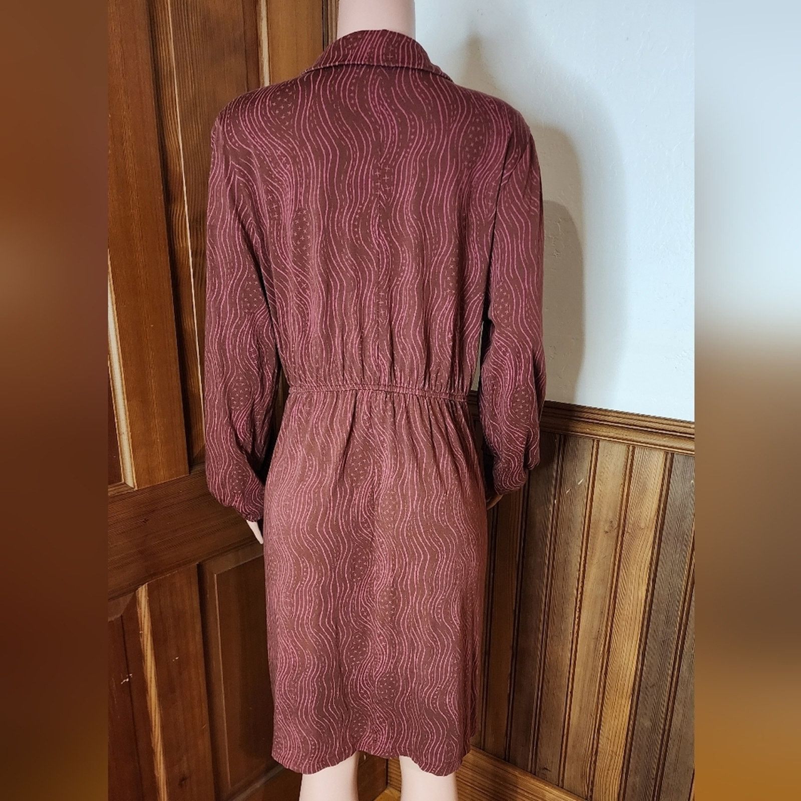 Gudrun Sjoden NWOT Gudrun Sjoden Pink Brown Collared Shirt Dress XL Size XL / US 12-14 / IT 48-50 - 3 Thumbnail