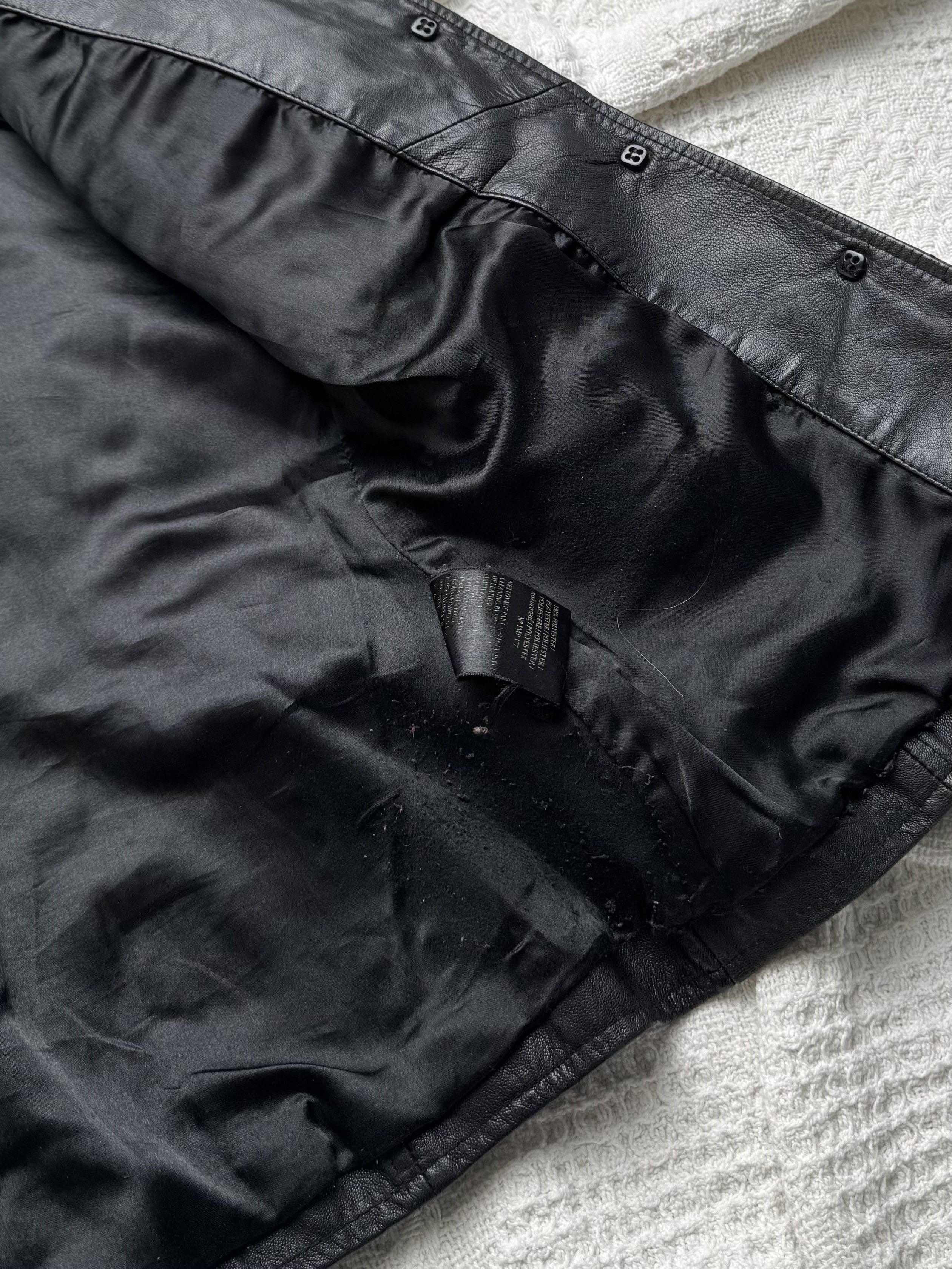 Vintage Vintage Leather Blazer Jacket Button Front Tailored Classic Size M / US 6-8 / IT 42-44 - 8 Thumbnail