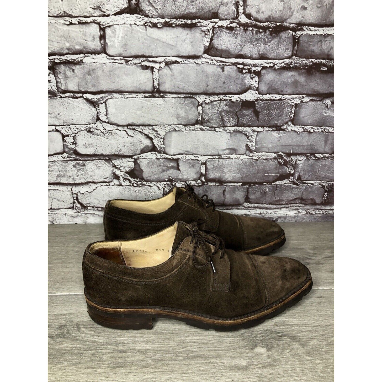 Gravati Gravati Vibram Brown Suede Leather Cap Toe Oxfords Shoes Men Size US 8.5 / EU 41-42 - 15 Thumbnail