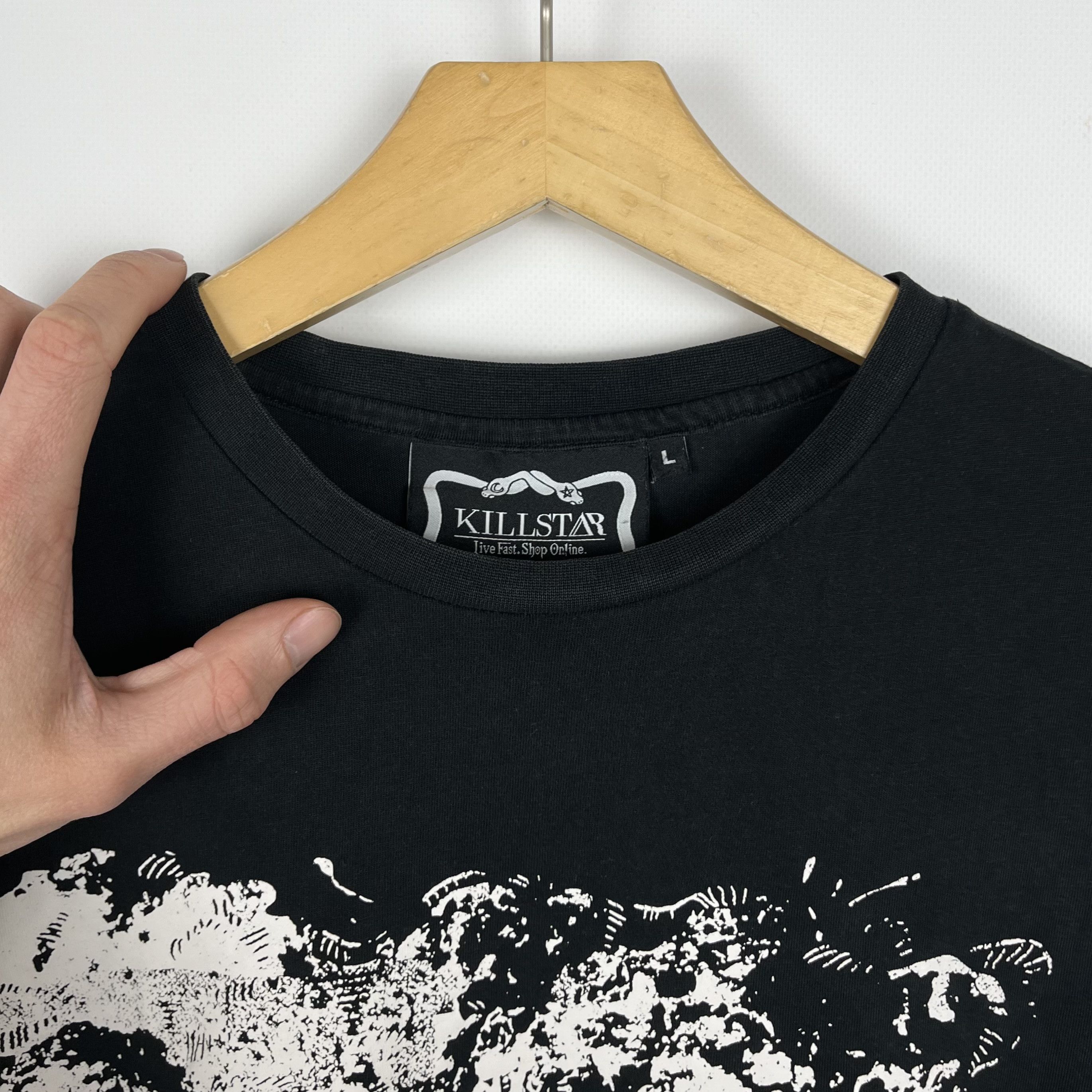 Killstar Killstar Overthinking Big Logo Gothic Art T Shirt Size US L / EU 52-54 / 3 - 12 Thumbnail