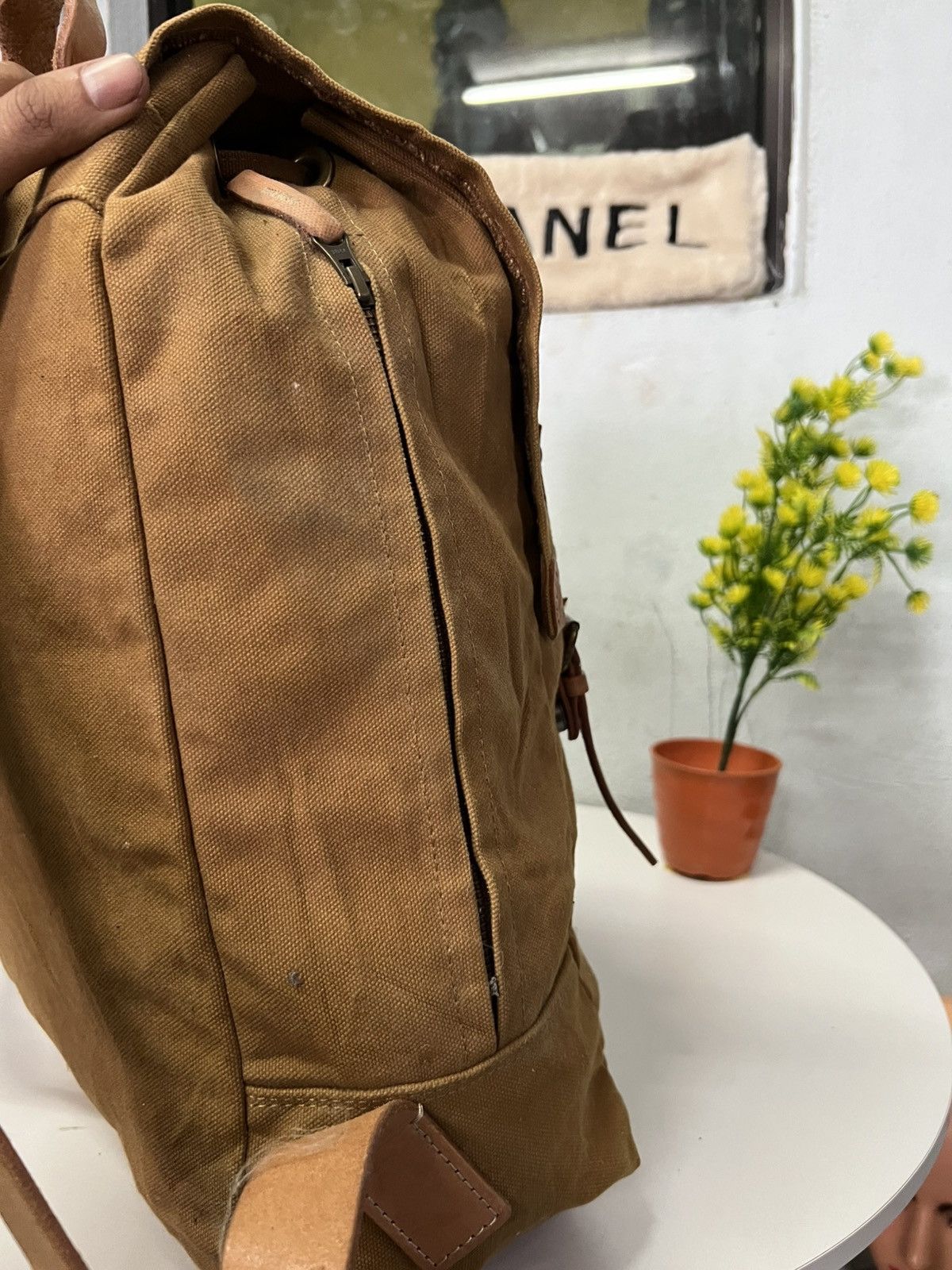 Canvas × Japanese Brand BAGGY PORT CANVAS LEATHER BAGPACK Size ONE SIZE - 7 Thumbnail