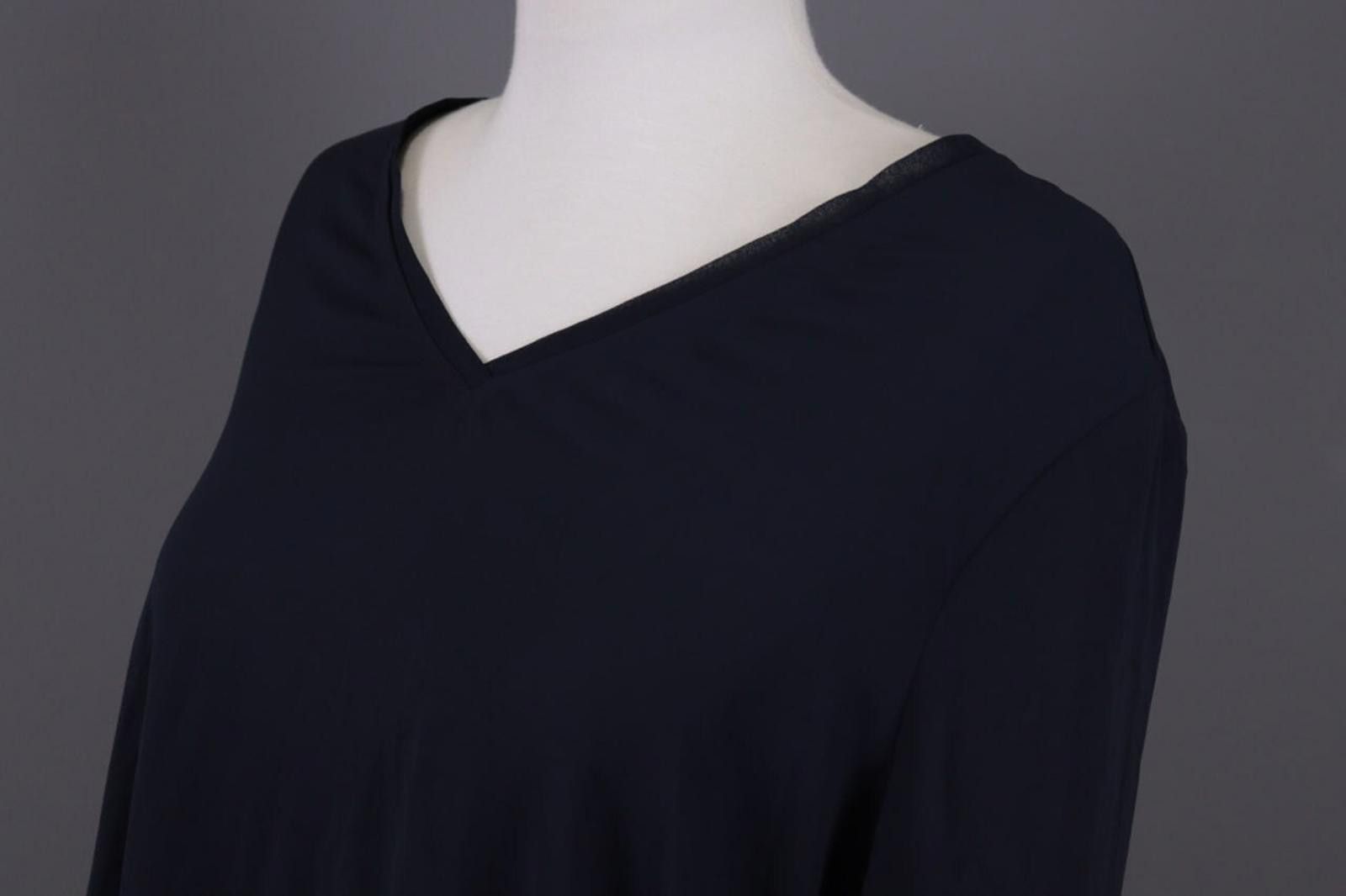 Designer Claudie Pierlot Blue Lagenlook Blouse Shirt Size 40 Size M / US 6-8 / IT 42-44 - 7 Thumbnail