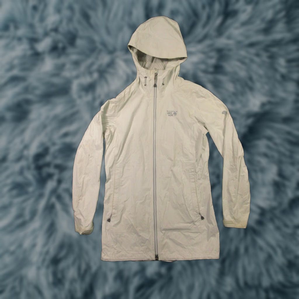 Mountain Hardwear Mountain Hardwear DryQ EVAP Rain Jacket Parka Women's M White Full Zip Hooded Size M / US 6-8 / IT 42-44 - 1 Thumbnail