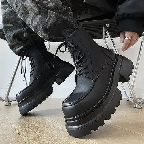 VIBE Classic Black Leather Boots Size US 9 / EU 42 - 2 Thumbnail