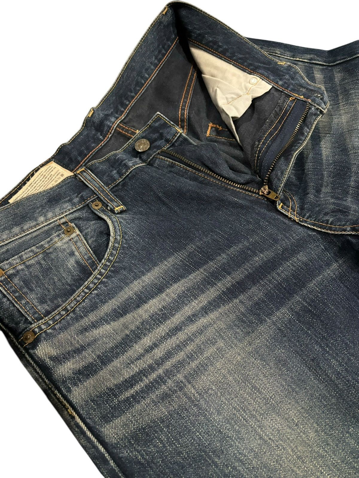 Edwin × Japanese Brand Vintage Y2k Edwin 503 Faded Season Straight Cut Jeans Size US 33 - 4 Thumbnail