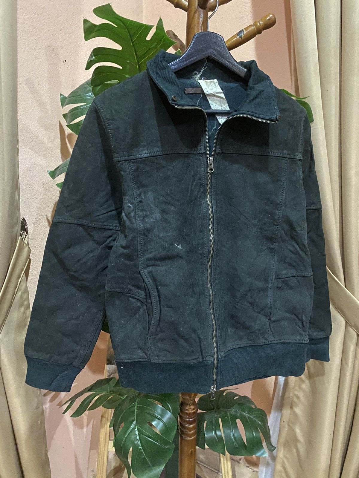 Other Heritage Stones Distressed Black Suede Bomber Jacket - Men’s Size US S / EU 44-46 / 1 - 3 Thumbnail