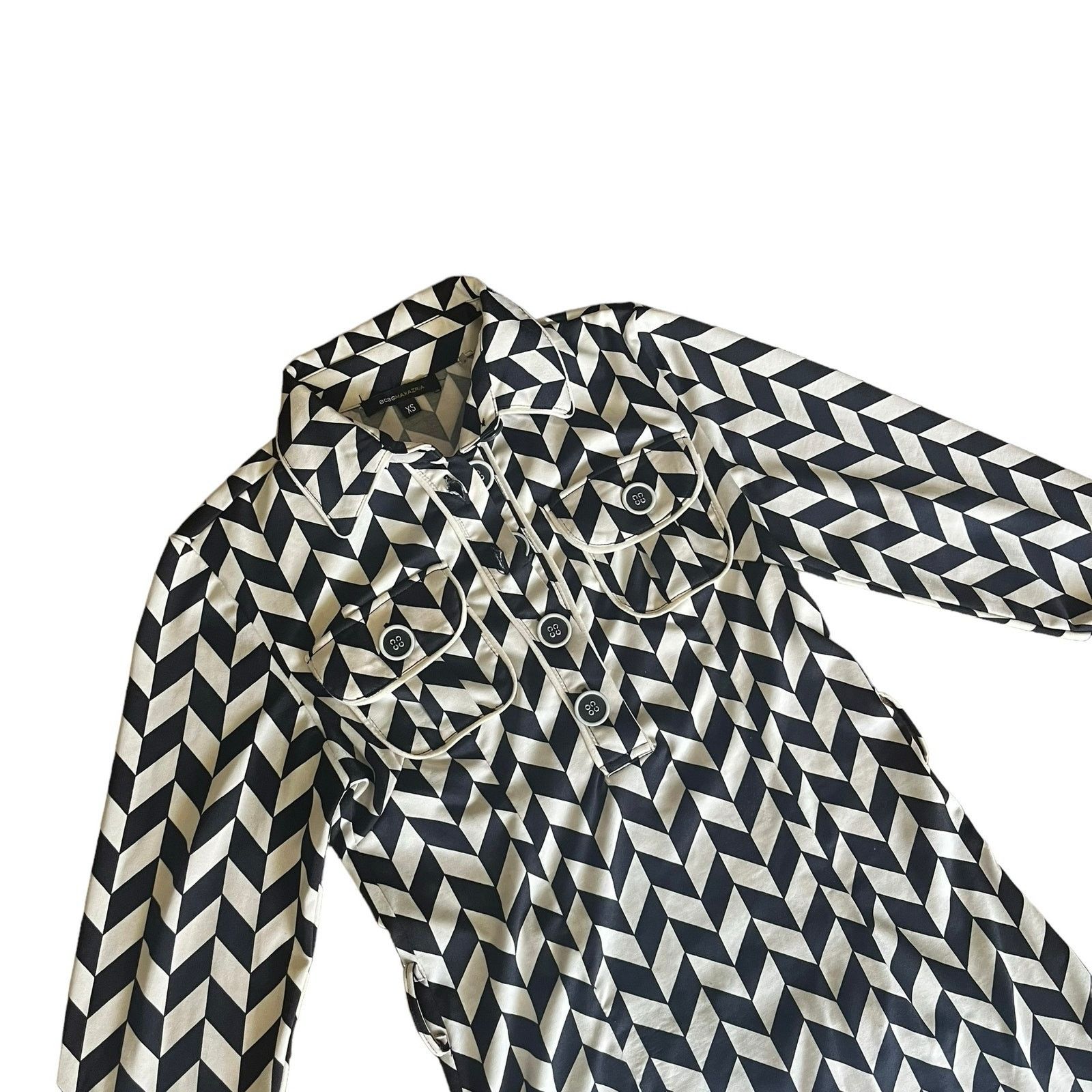 Bcbgmaxazria BCBGMaxAzria funky shirt dress retro vibe Size XS / US 0-2 / IT 36-38 - 3 Thumbnail