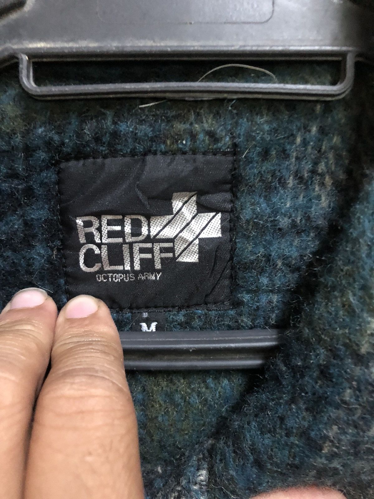 Hysteric Glamour × Japanese Brand × Octopus Red Cliff Octopus Army Wool Blend Check Warm Jacket Size US L / EU 52-54 / 3 - 3 Thumbnail