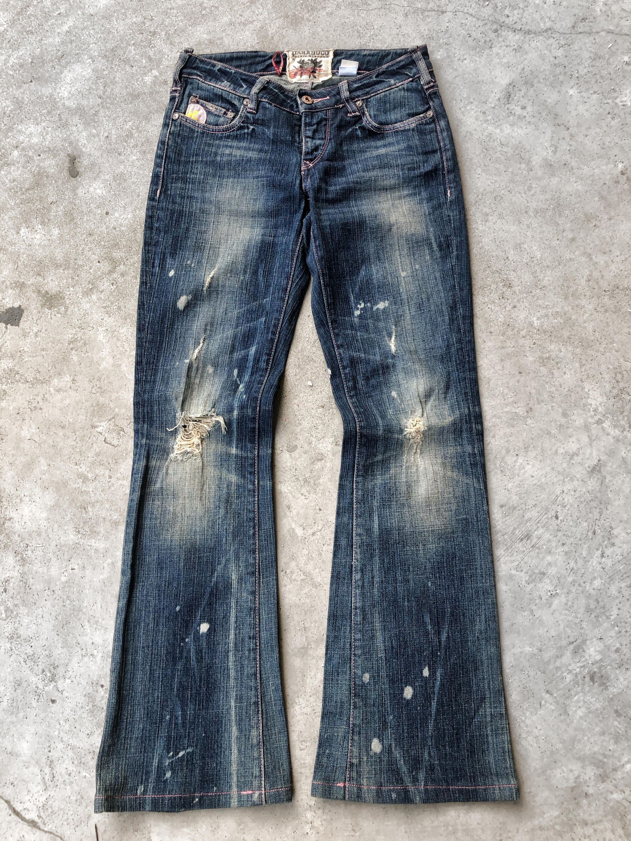 If Six Was Nine Parasuco Distressed Flared Jeans Size US 29 - 1 Thumbnail
