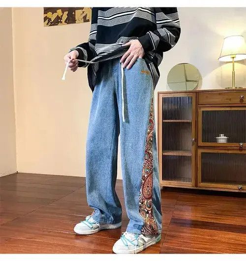 Jean × Vintage Patchwork Wide Leg Denim Size US 32 / EU 48 - 4 Thumbnail