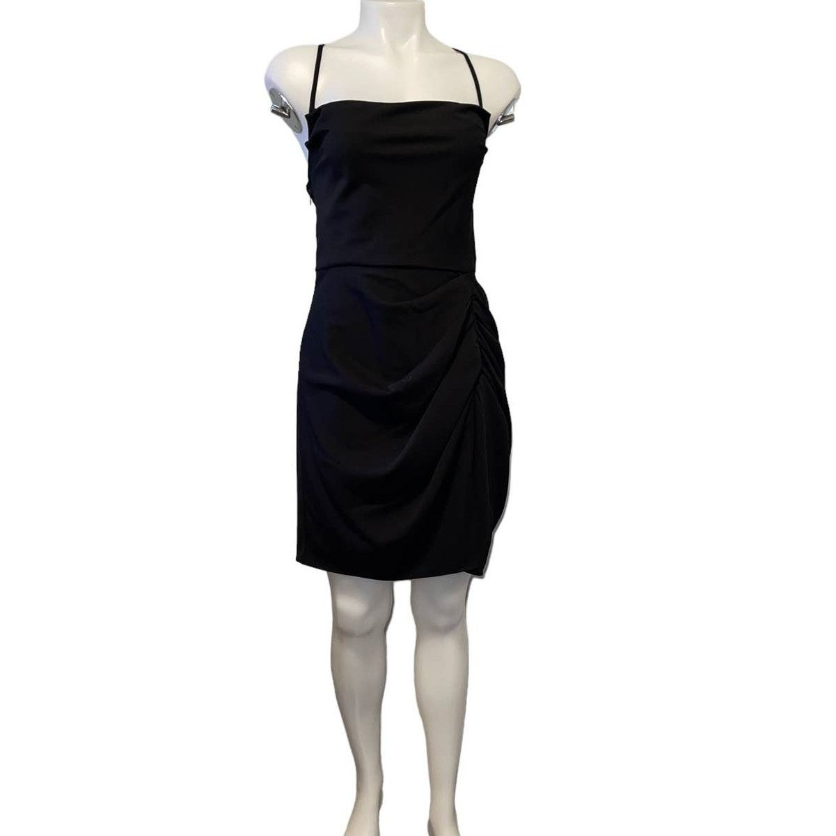Amanda Uprichard Amanda Uprichard Jasalina Backless Black Mini Dress Large Size L / US 10 / IT 46 - 4 Thumbnail