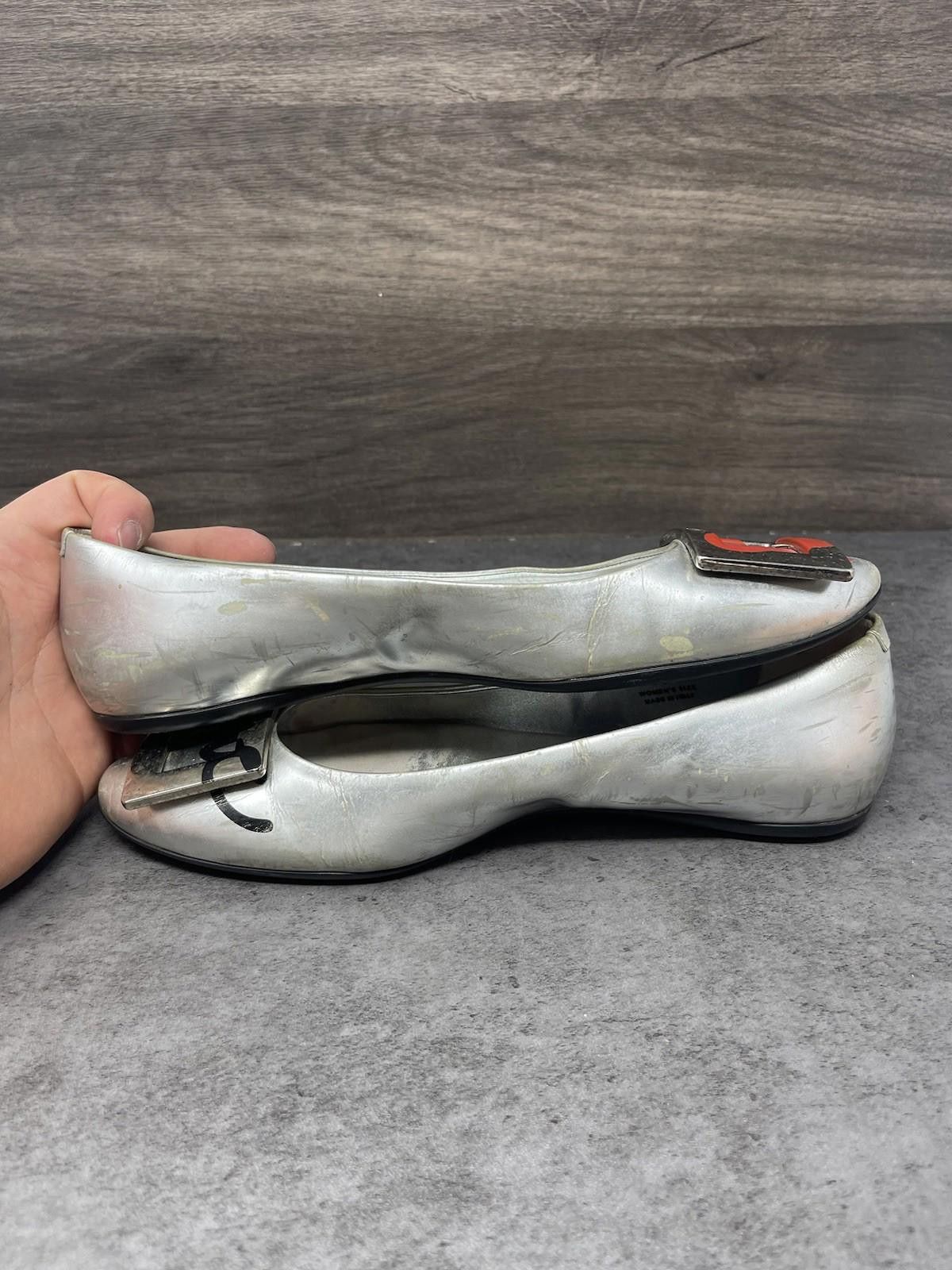 Other Roger Vivier Gommette Love Flats Womens Size 8 (39) Silver Size US 8 / IT 38 - 5 Thumbnail