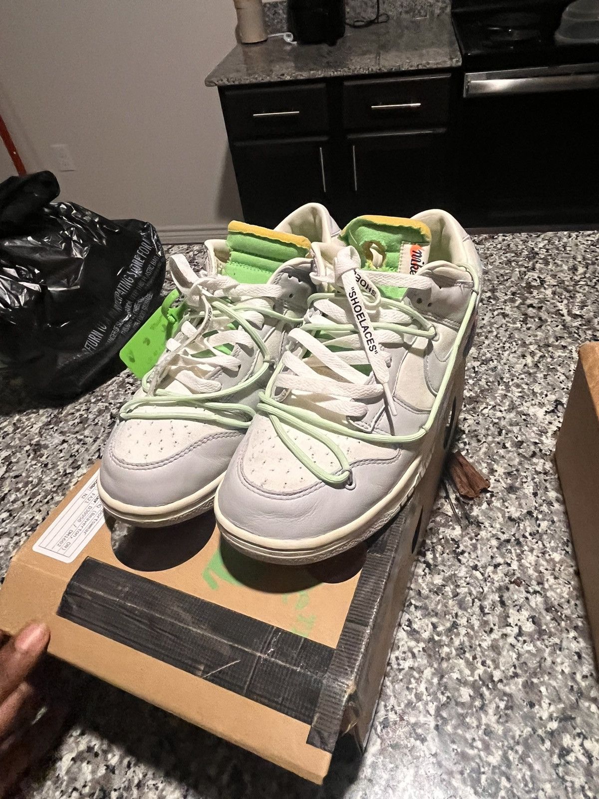 Nike × Off-White Nike Dunk Low A lot 7 Size US 10.5 / EU 43-44 - 5 Thumbnail