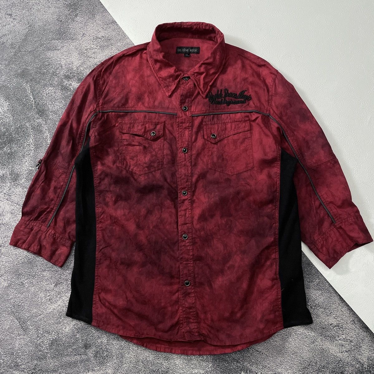 If Six Was Nine 🔥In The Attic y2k japanese punk paisley embroidery shirt Size US L / EU 52-54 / 3 - 1 Thumbnail