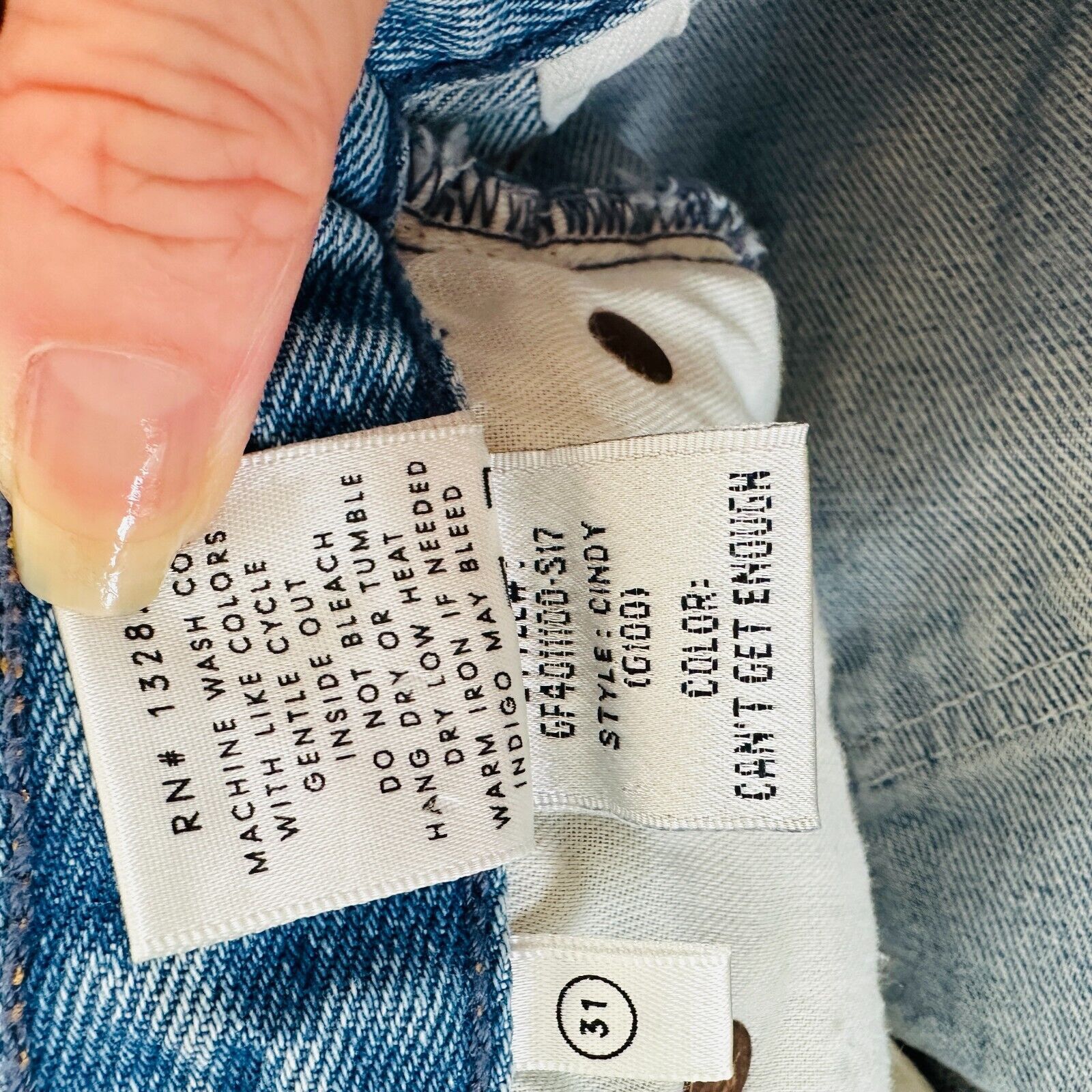 GRLFRND Grlfrnd Can't Get Enough Cindy Button Fly Raw Hem Shorts 31 Size 31" - 7 Thumbnail