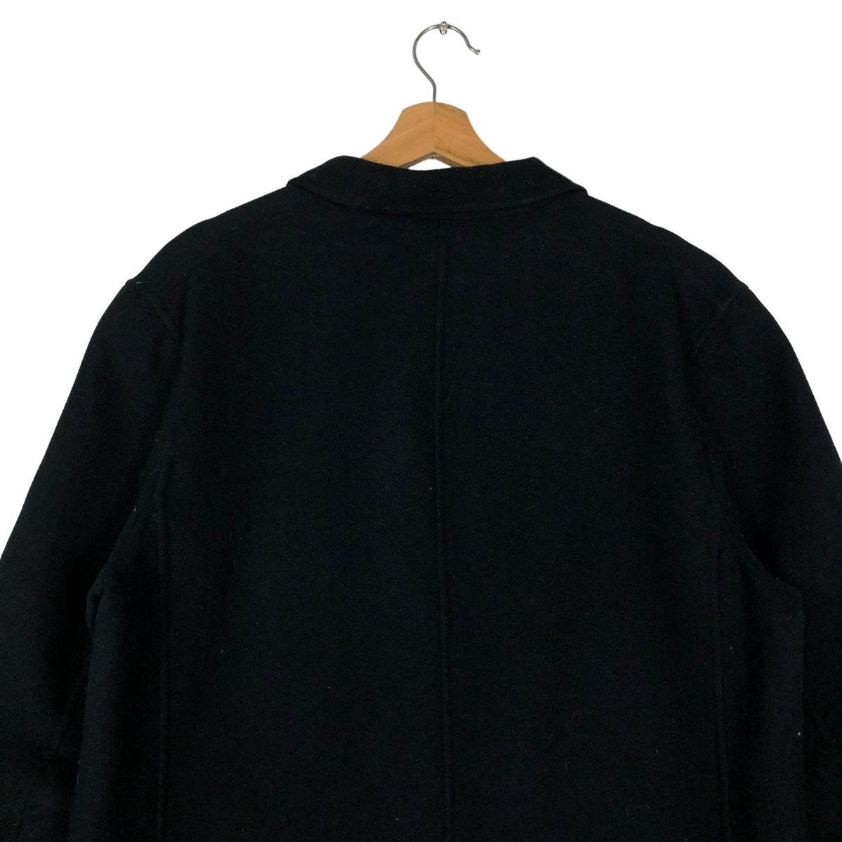 Japanese Brand 🔥Rich Black Wool Chore Jacket Work Uniqlo Undercover Japan Size US XL / EU 56 / 4 - 9 Thumbnail