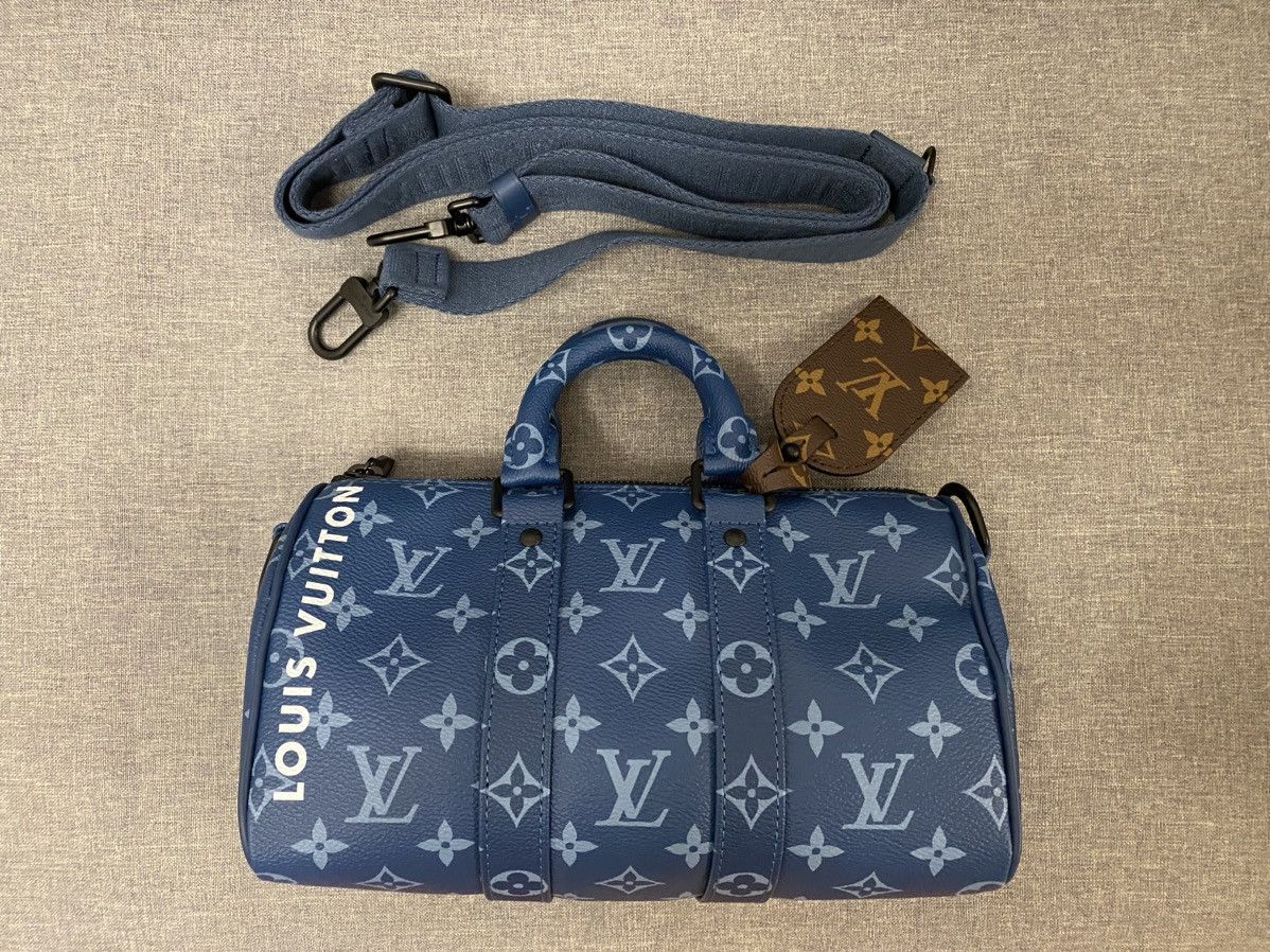 Louis Vuitton Louis Vuitton blue monogram keepall 25 bag Size ONE SIZE - 2 Thumbnail
