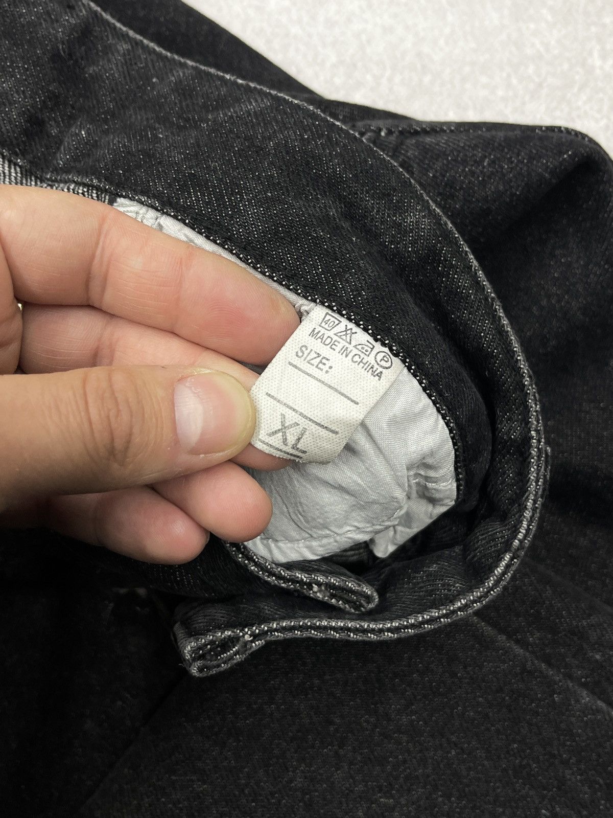 Other Women Mom Denim Flared Jeans Big Logo Inscription Size 34" / US 12 / IT 48 - 10 Thumbnail