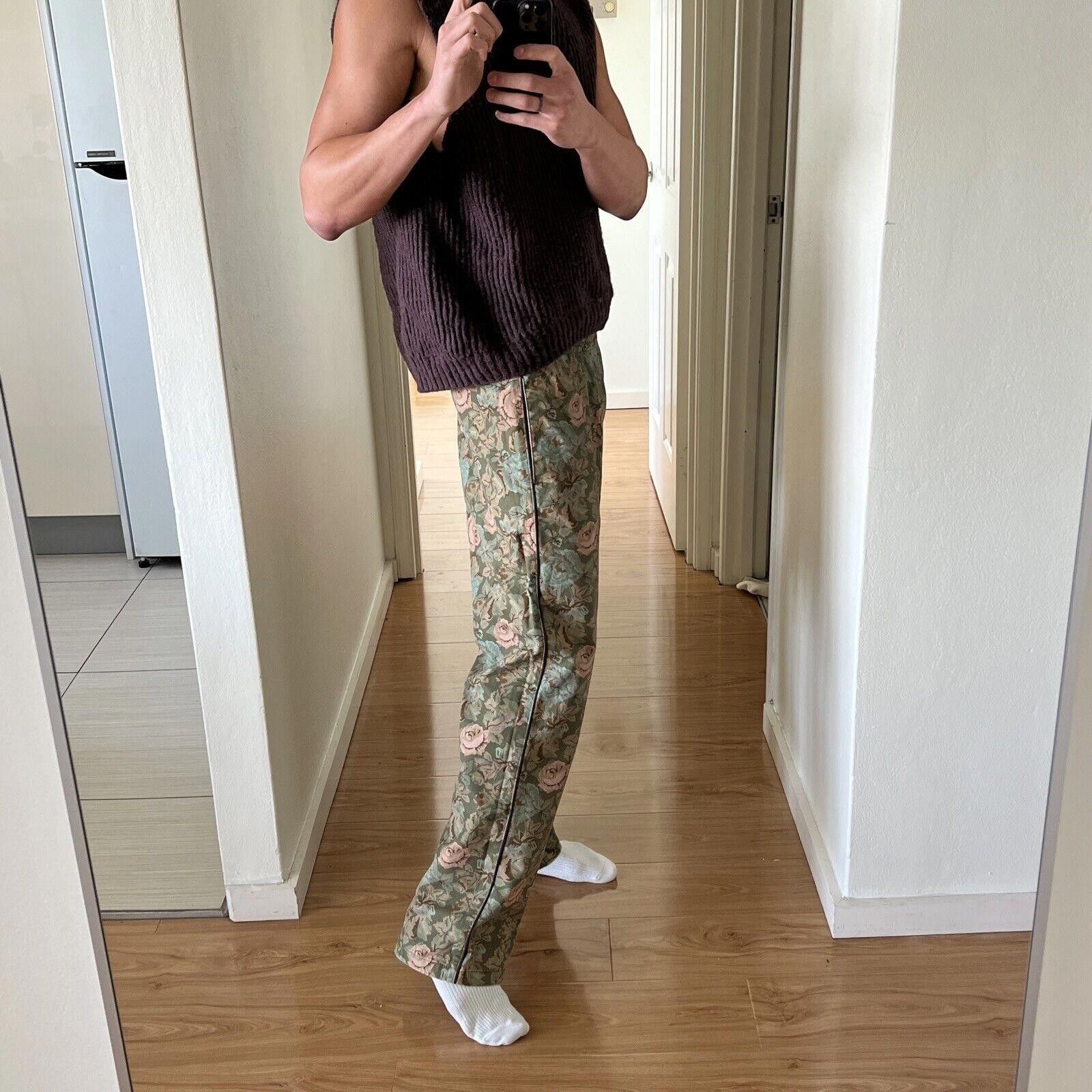 H&M H&M John Boyega mens pant trouser floral 32 green 30 small s Size US 30 / EU 46 - 3 Thumbnail