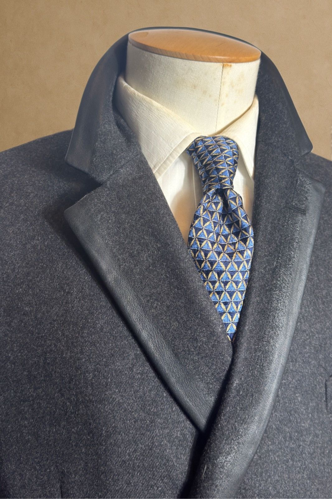 Hermes Hermès Double-Breasted Coat - 120s Wool & Lambskin Leather Size US M / EU 48-50 / 2 - 3 Thumbnail
