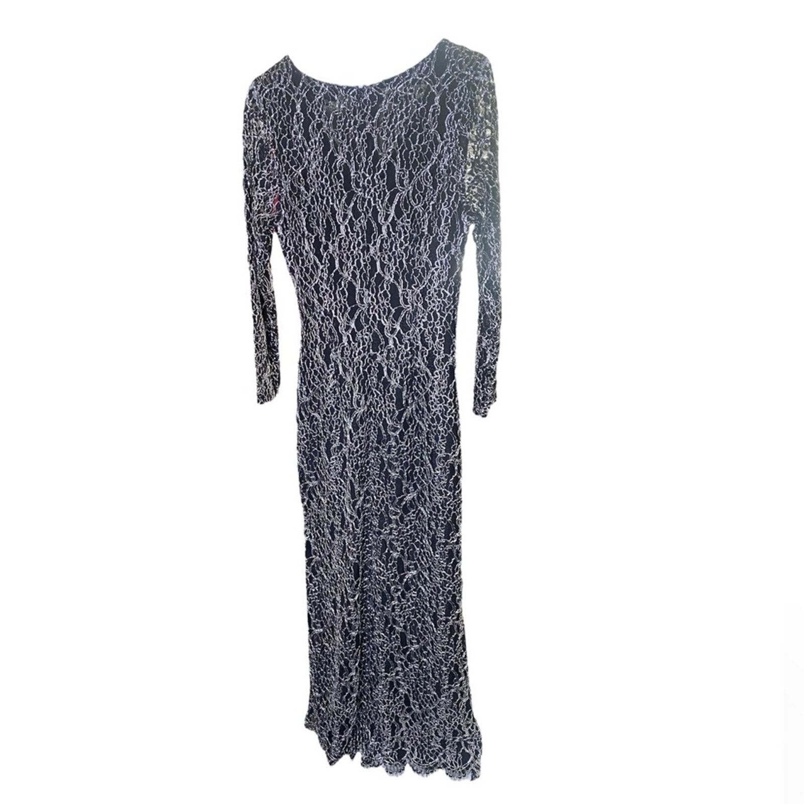 REVOLVE Revolve H:OURS Kiera Lace Gown Metallic Black S Size S / US 4 / IT 40 - 4 Thumbnail