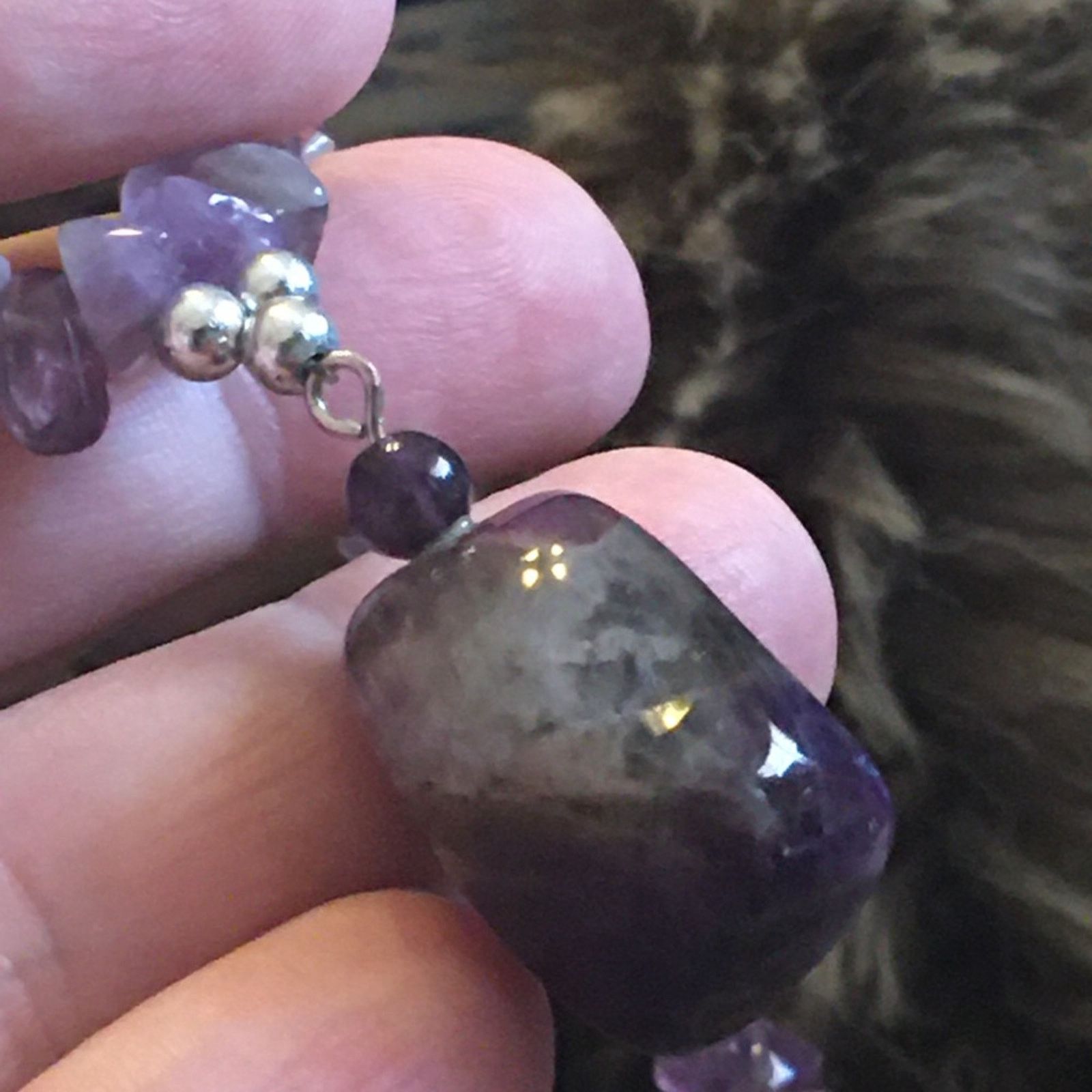 Vintage Vintage genuine amethyst slab gem necklace Size ONE SIZE - 6 Thumbnail