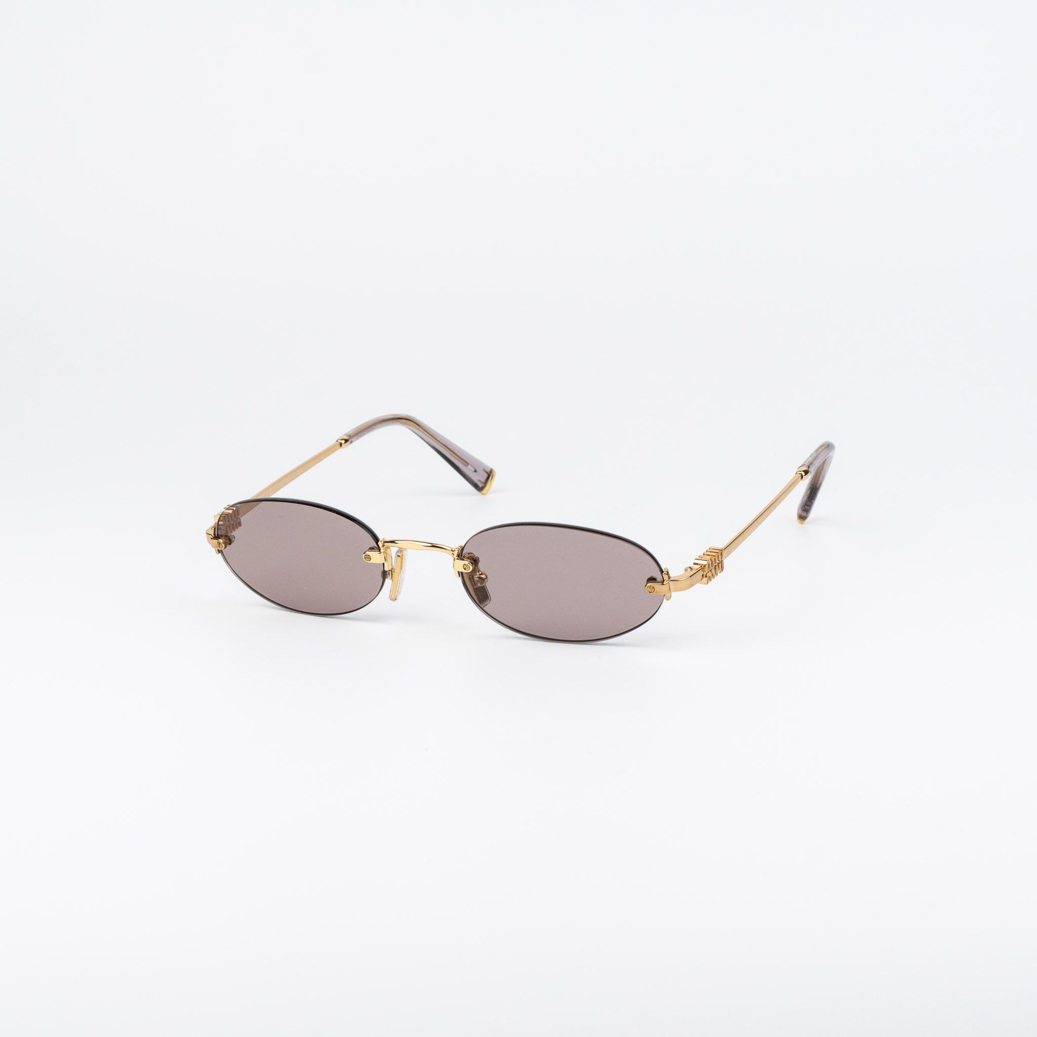 Miu Miu Miu Miu Women Sunglasses Oval MUA54S 5AK20I NEW AUTHENTIC Size ONE SIZE - 3 Thumbnail