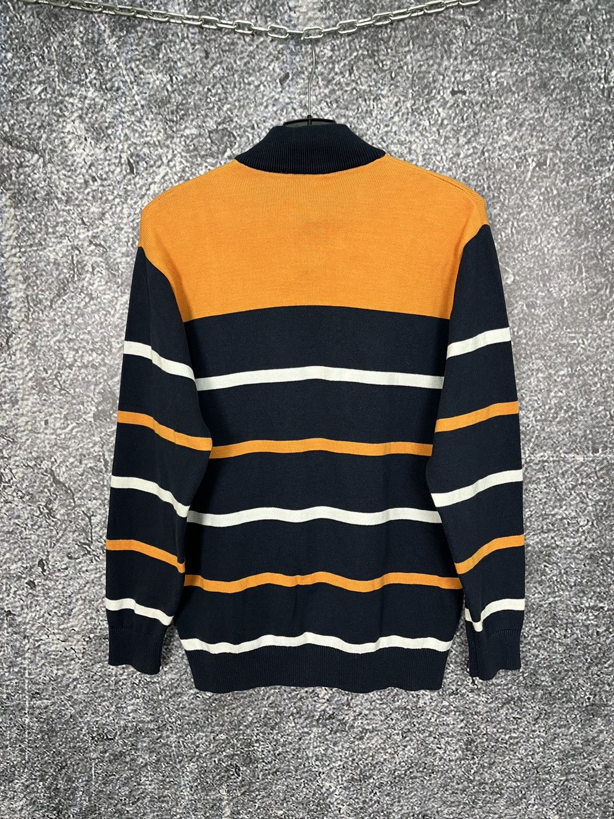 Lacoste Lacoste Live! Sweater Striped 1/4 Button Pullover Size 7 Size US L / EU 52-54 / 3 - 8 Thumbnail
