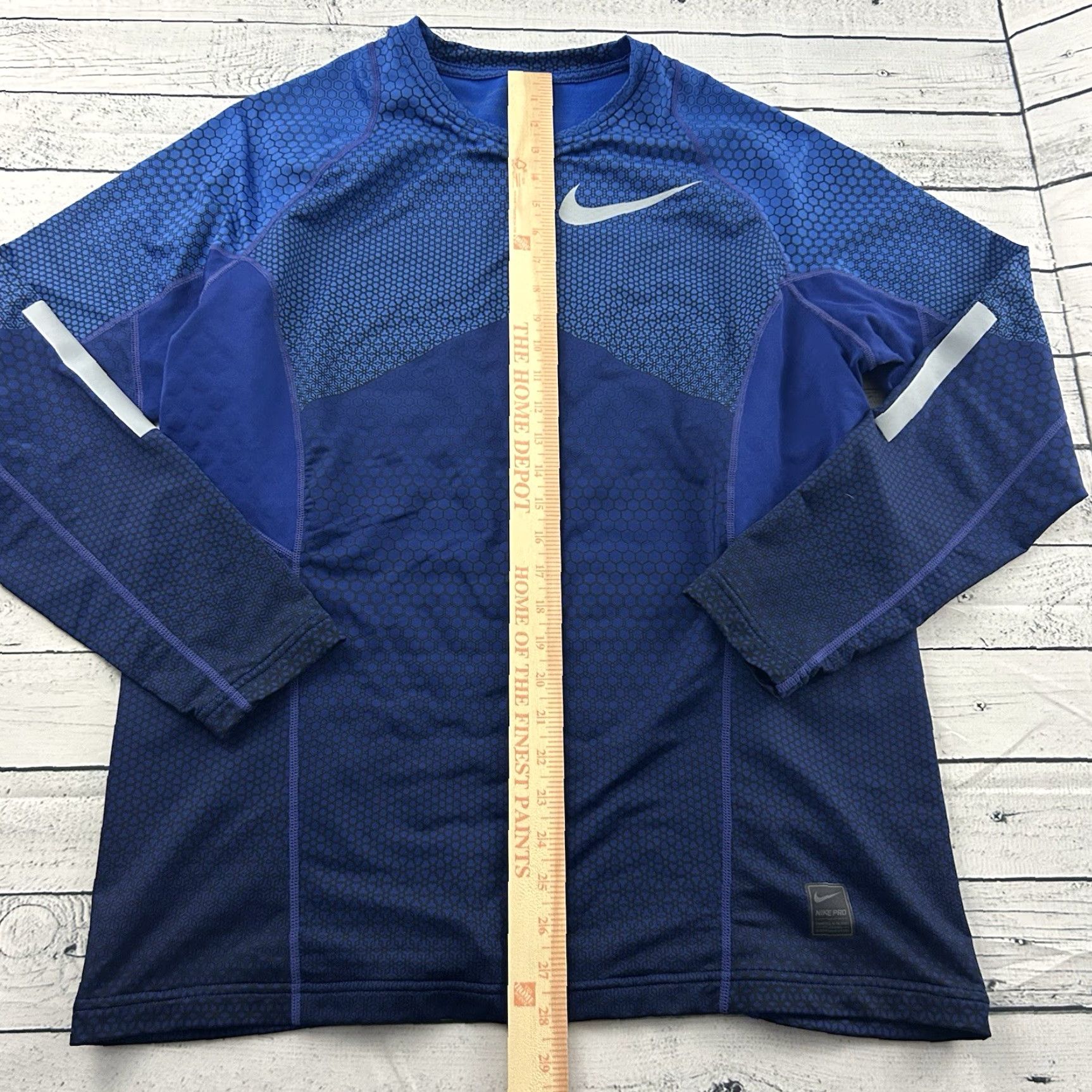 Nike Nike Pro Hyperwarm Fitted Athletic Shirt Men's XL Blue Size US XL / EU 56 / 4 - 3 Thumbnail
