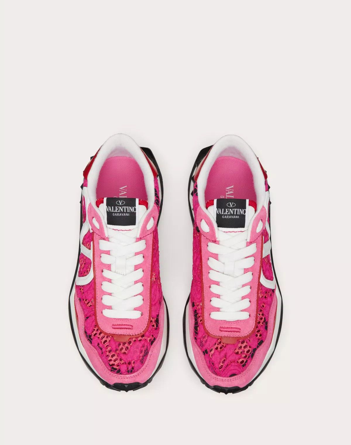 Valentino o1s1wg110625 Lace And Mesh Lacerunner Trainer in Multicolor Size US 6.5 / IT 36.5 - 4 Thumbnail