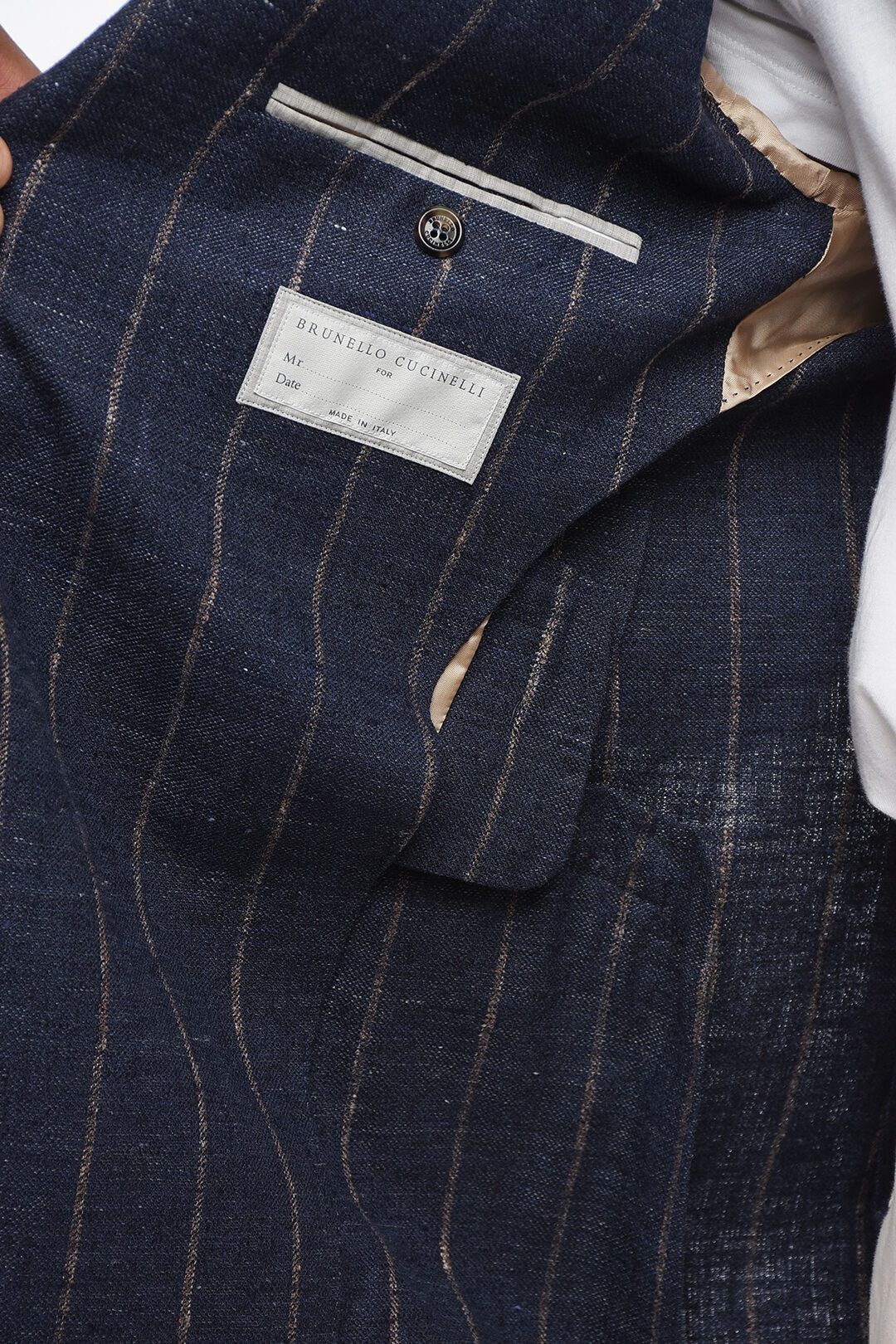 Brunello Cucinelli og1mm0725 Half-lined Linen Blend Blazer in Blue Size US L / EU 52-54 / 3 - 5 Thumbnail