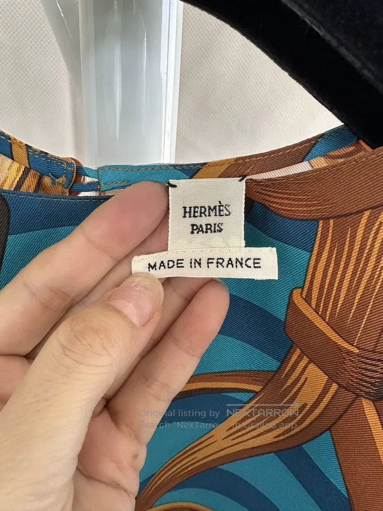 Hermes Hermes Silk Printed Top Size XXS / US 00 / IT 34 - 2 Thumbnail