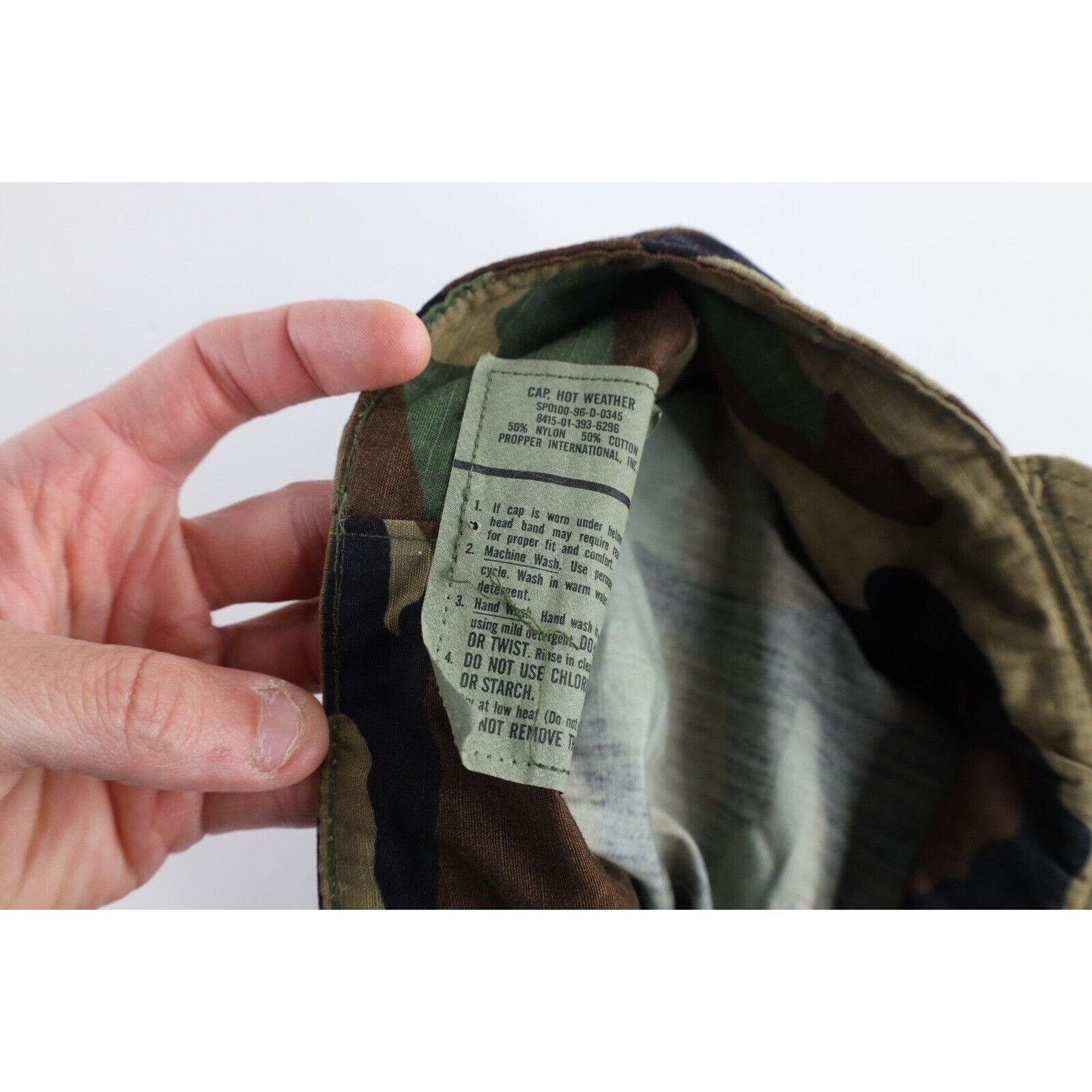 Vintage Vintage 90s Faded Military Issue Camouflage Hot Weather Cap Size ONE SIZE - 8 Thumbnail