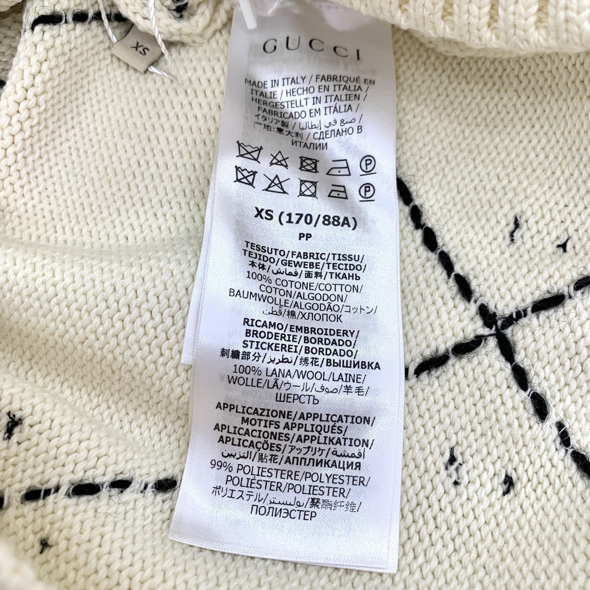 Gucci Gucci Ivory Wool Sweater With Black Bow Details & GG Accents Size XS / US 0-2 / IT 36-38 - 7 Thumbnail