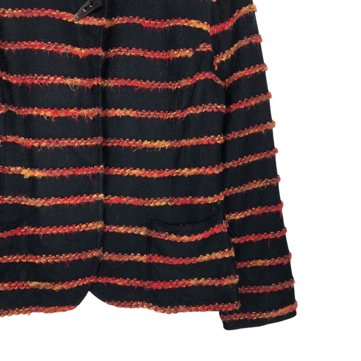 Japanese Brand Vilanculos 1982 Presented Multi-Color Bouclé Stripe Coat Size M / US 6-8 / IT 42-44 - 6 Thumbnail