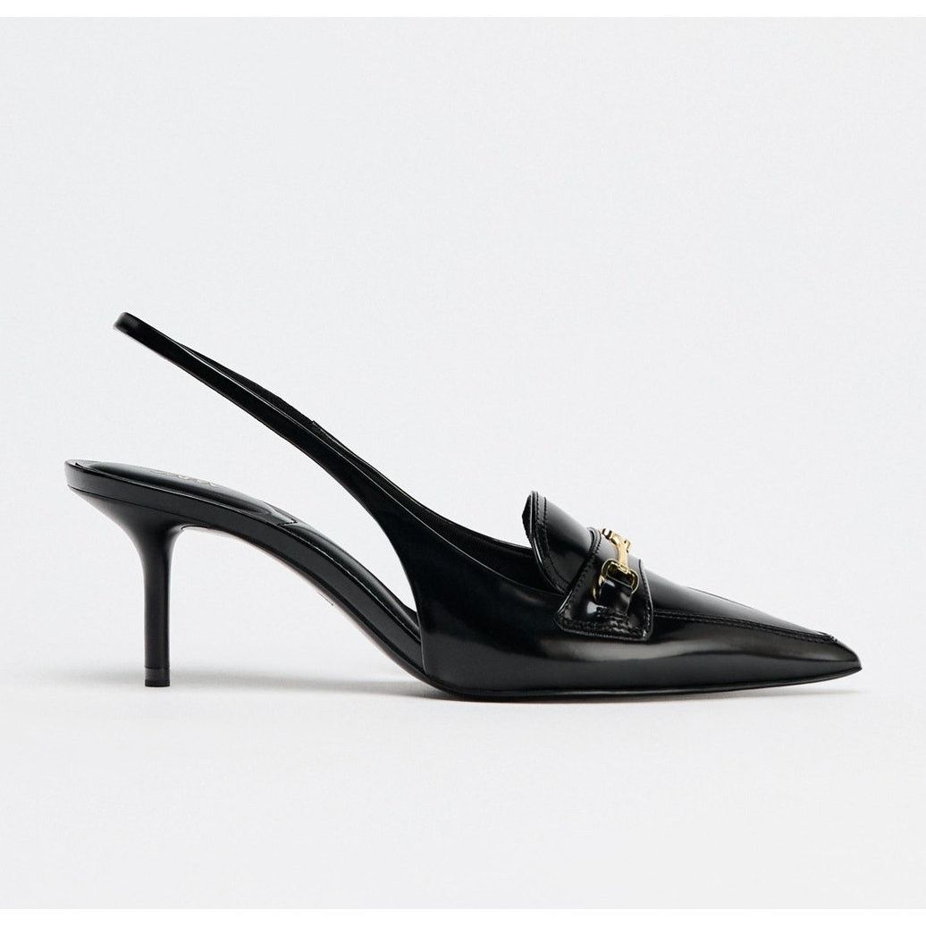 Zara RARE!!! ZARA Embellished Slingback Shoes NWT Size US 9 / IT 39 - 19 Thumbnail